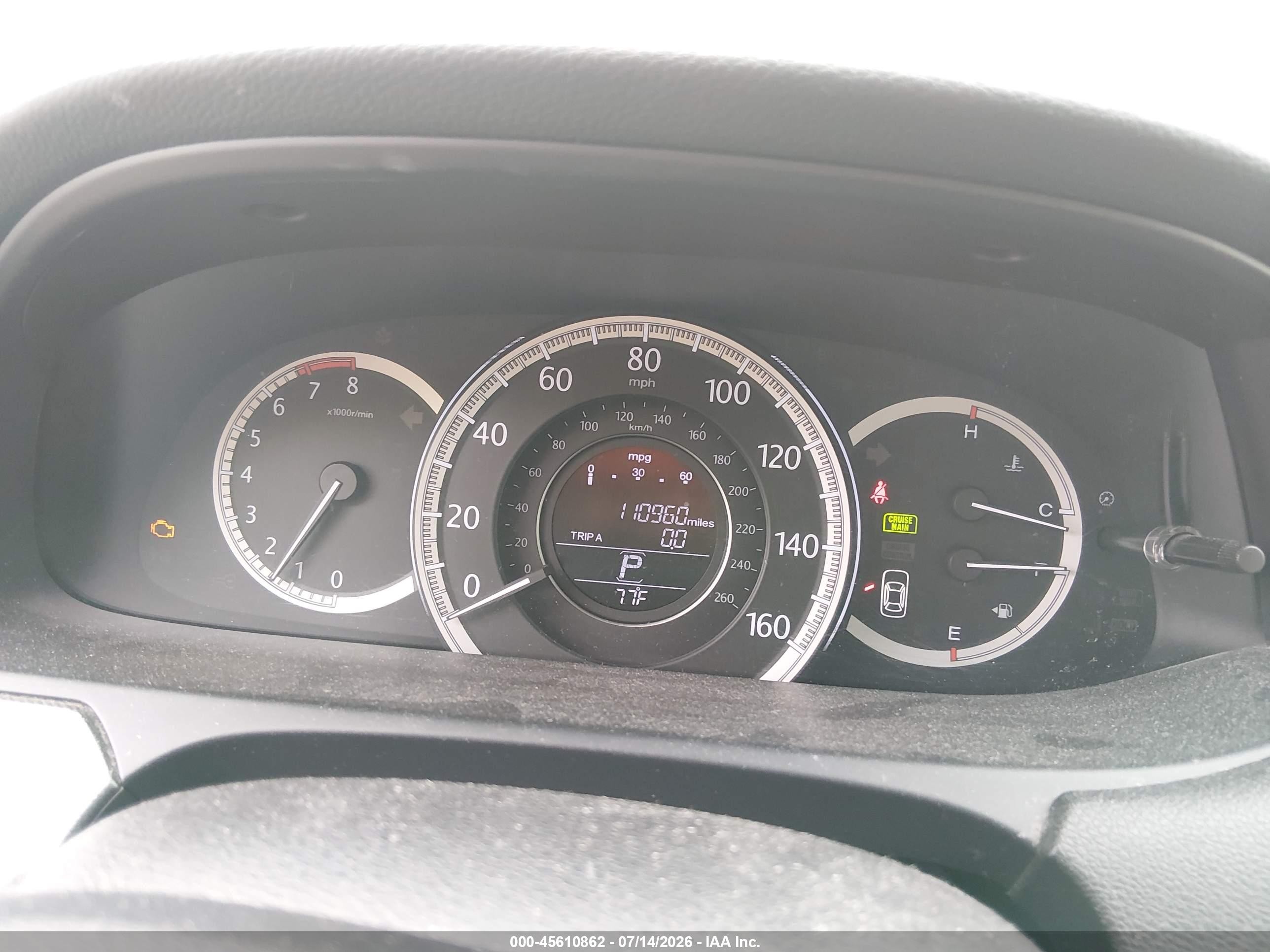 2013 Honda Accord Lx White vin: 1HGCR2F39DA264089