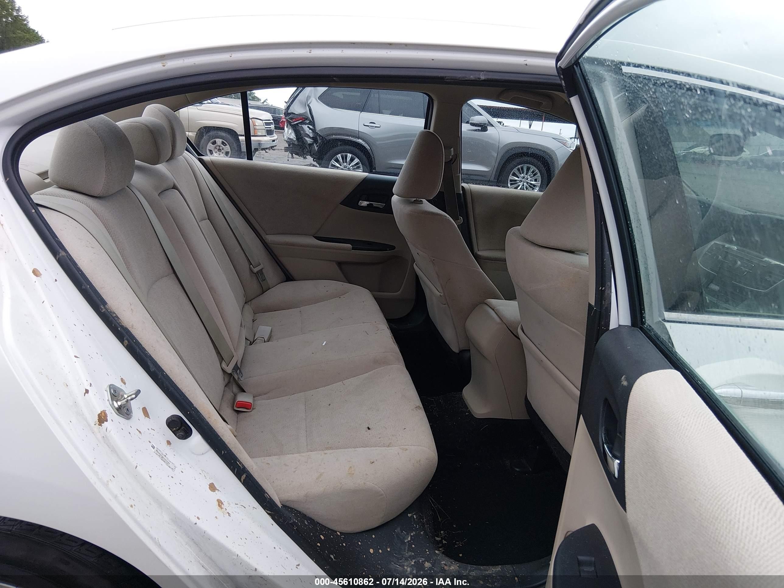 2013 Honda Accord Lx White vin: 1HGCR2F39DA264089