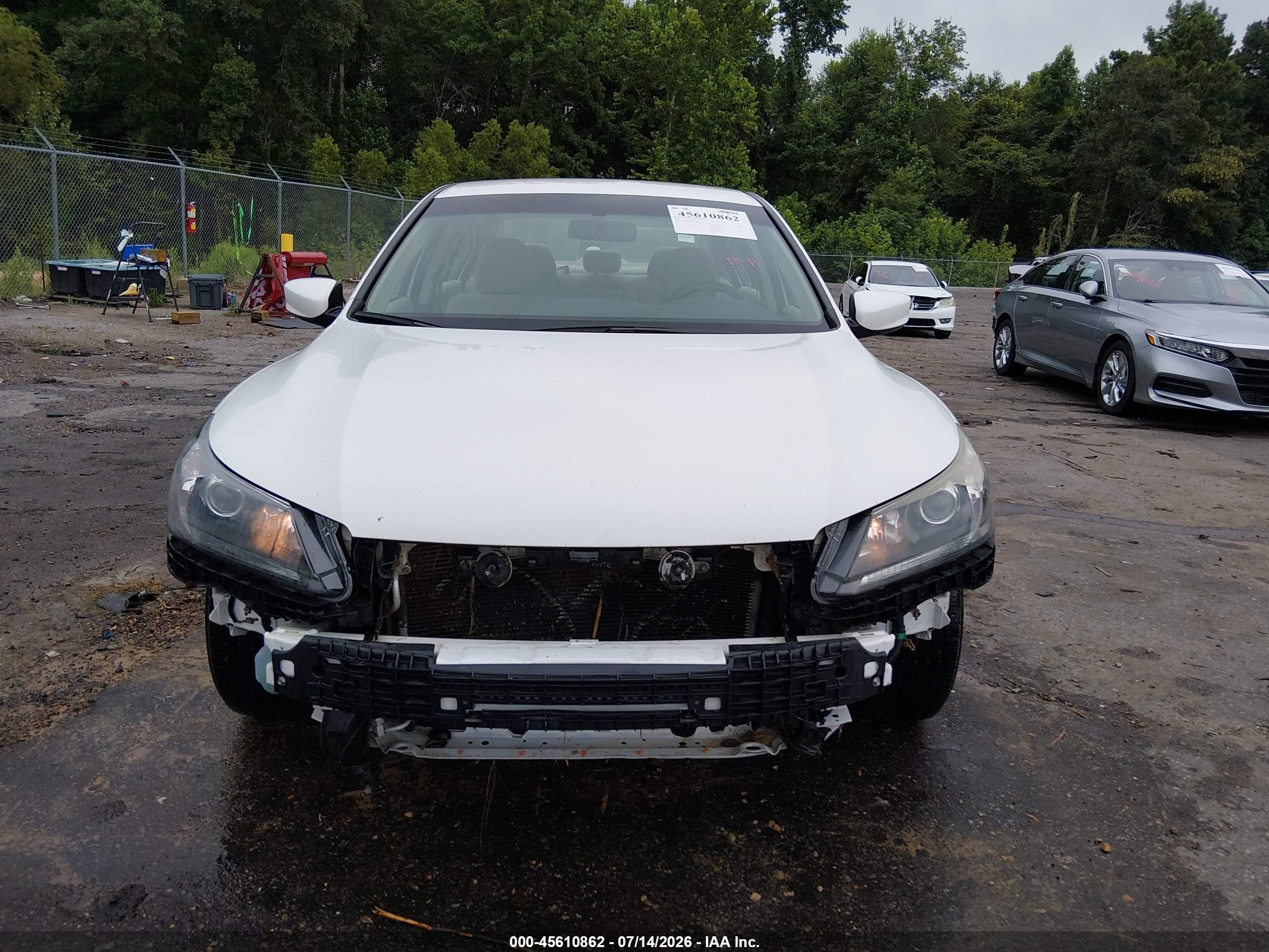2013 Honda Accord Lx White vin: 1HGCR2F39DA264089