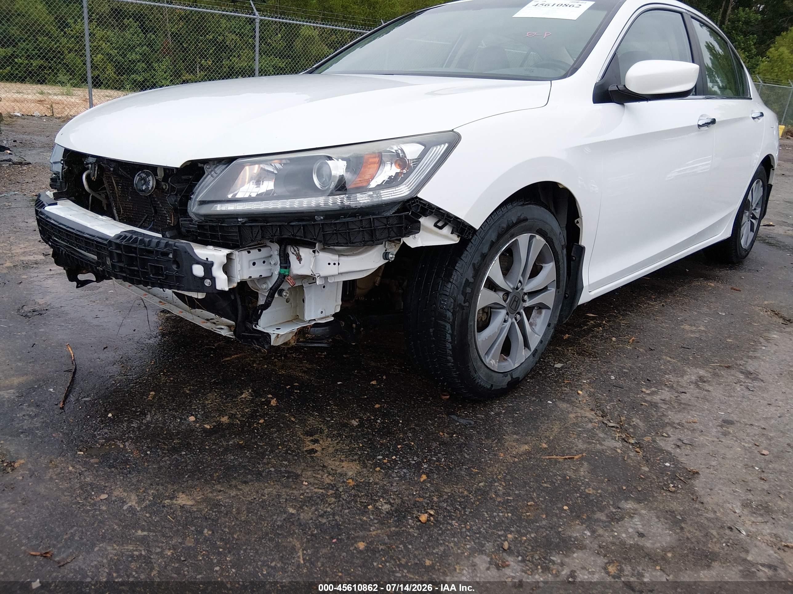 2013 Honda Accord Lx White vin: 1HGCR2F39DA264089