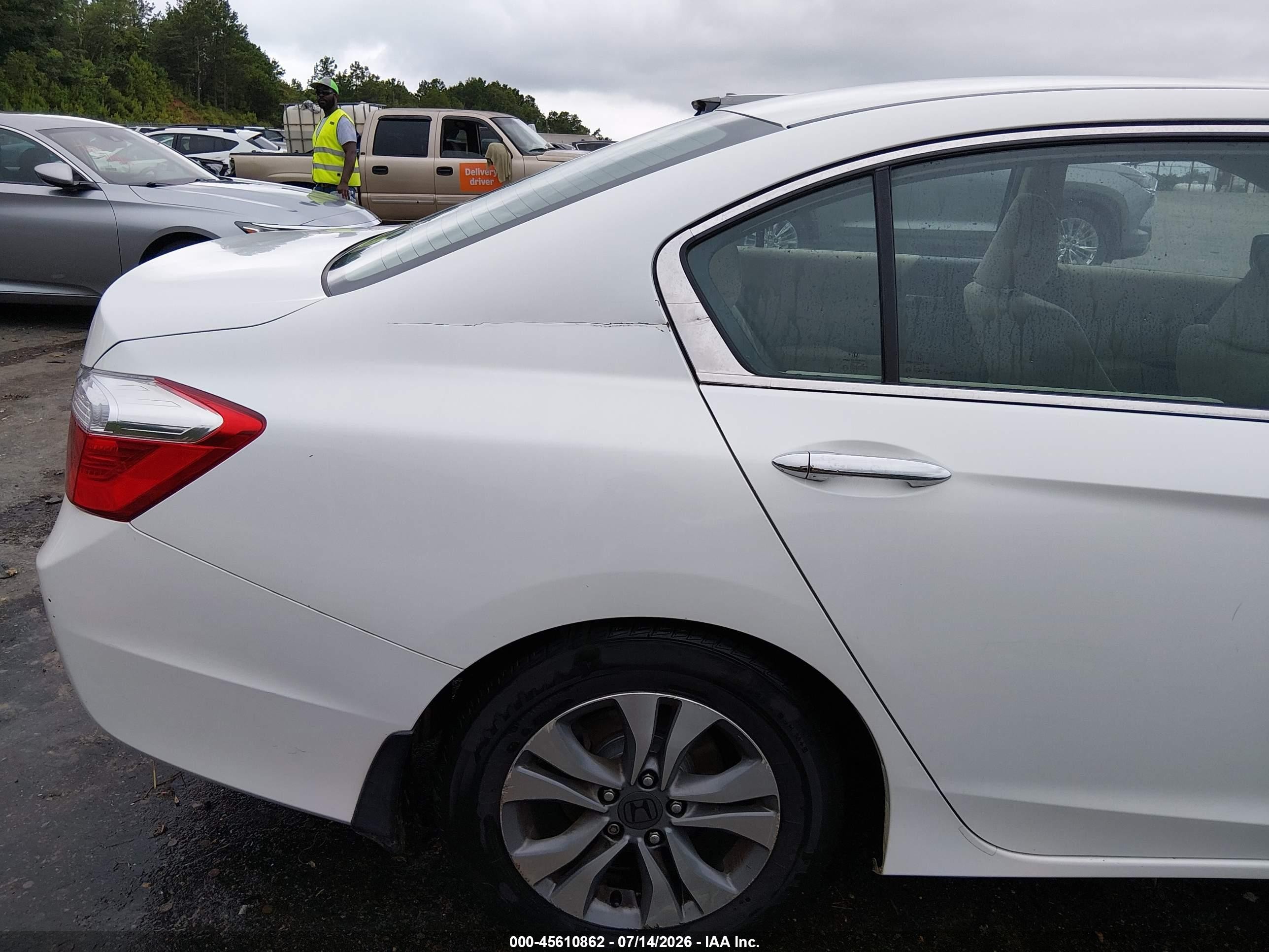 2013 Honda Accord Lx White vin: 1HGCR2F39DA264089