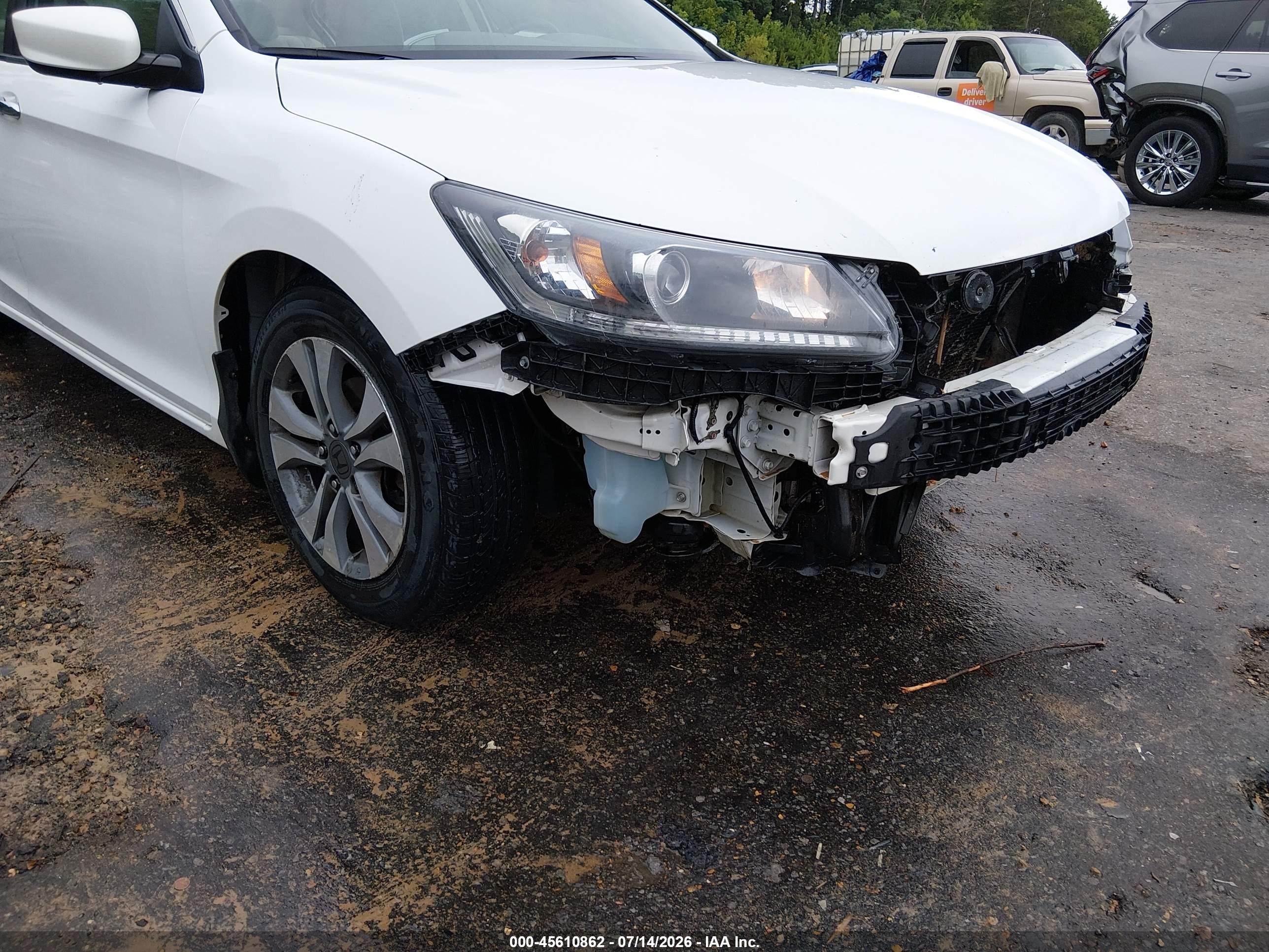 2013 Honda Accord Lx White vin: 1HGCR2F39DA264089