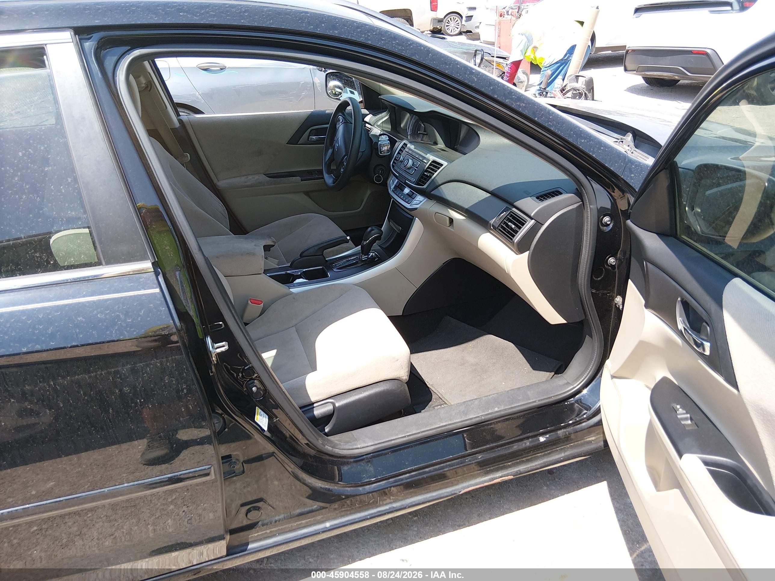 2013 Honda Accord Lx Black vin: 1HGCR2F39DA275416