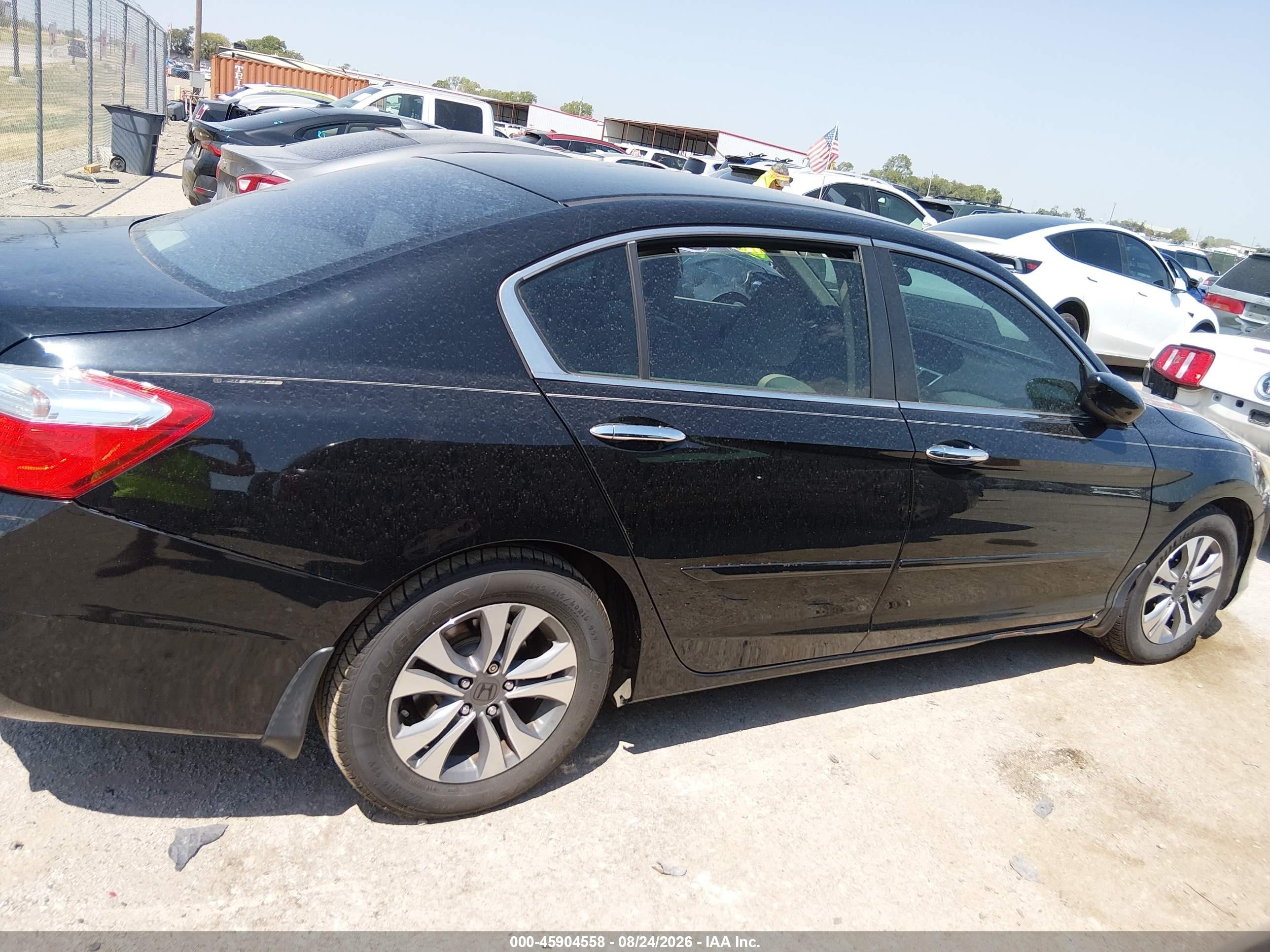 2013 Honda Accord Lx Black vin: 1HGCR2F39DA275416