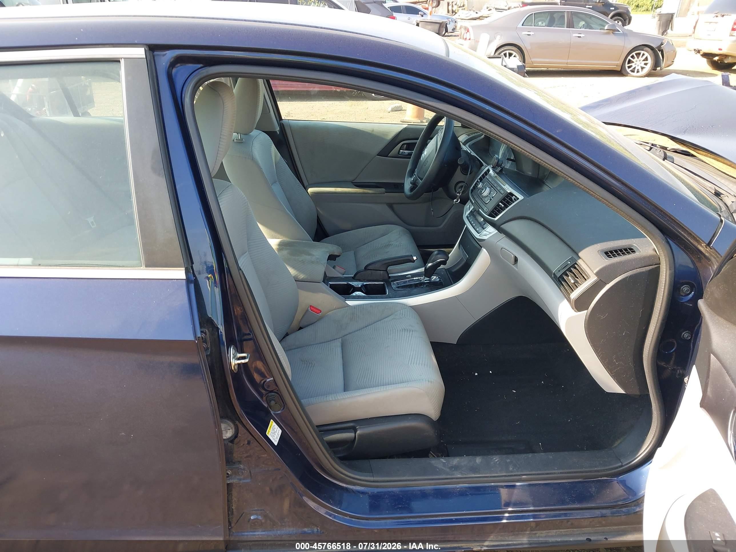 2014 Honda Accord Lx Blue vin: 1HGCR2F39EA017950