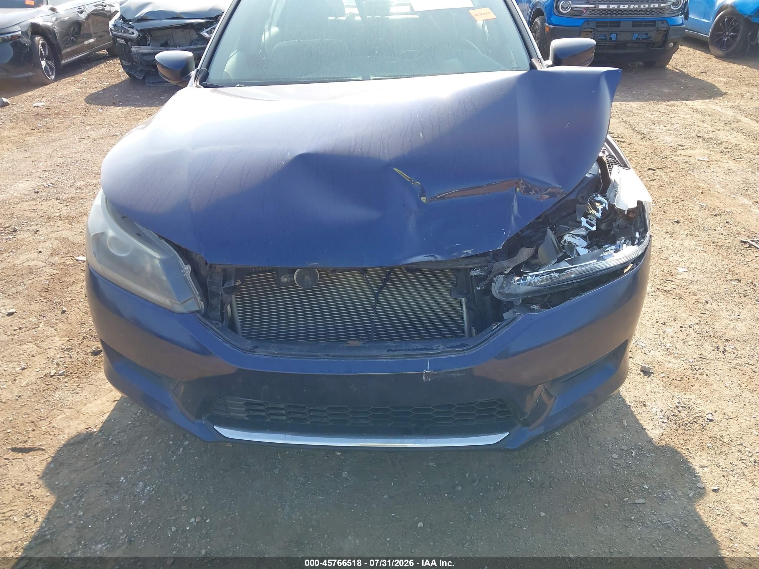 2014 Honda Accord Lx Blue vin: 1HGCR2F39EA017950