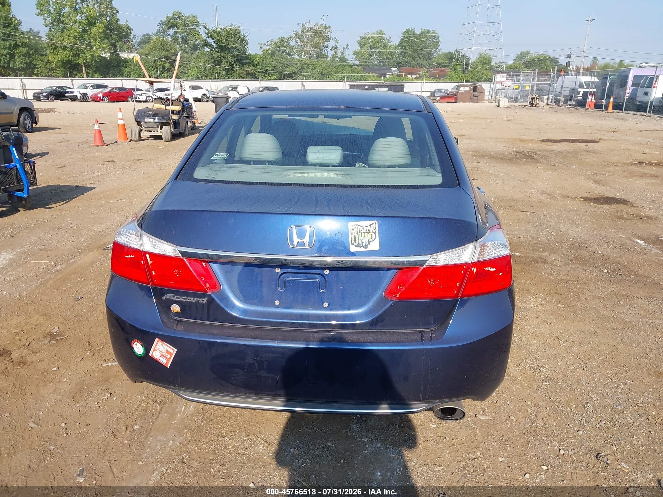 2014 Honda Accord Lx Blue vin: 1HGCR2F39EA017950