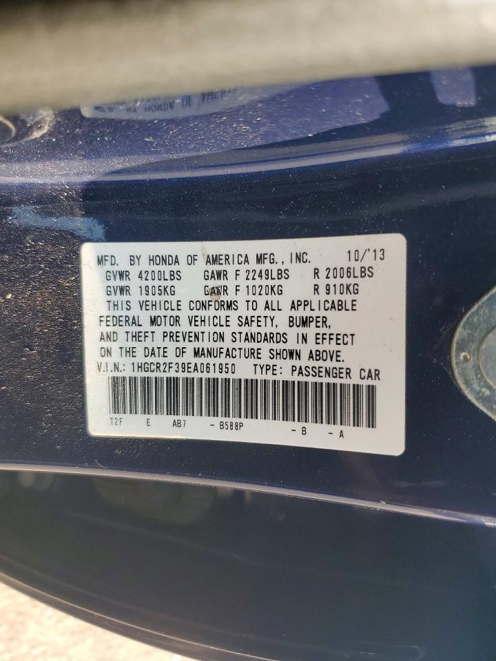 2014 Honda Accord Lx Синий vin: 1HGCR2F39EA061950