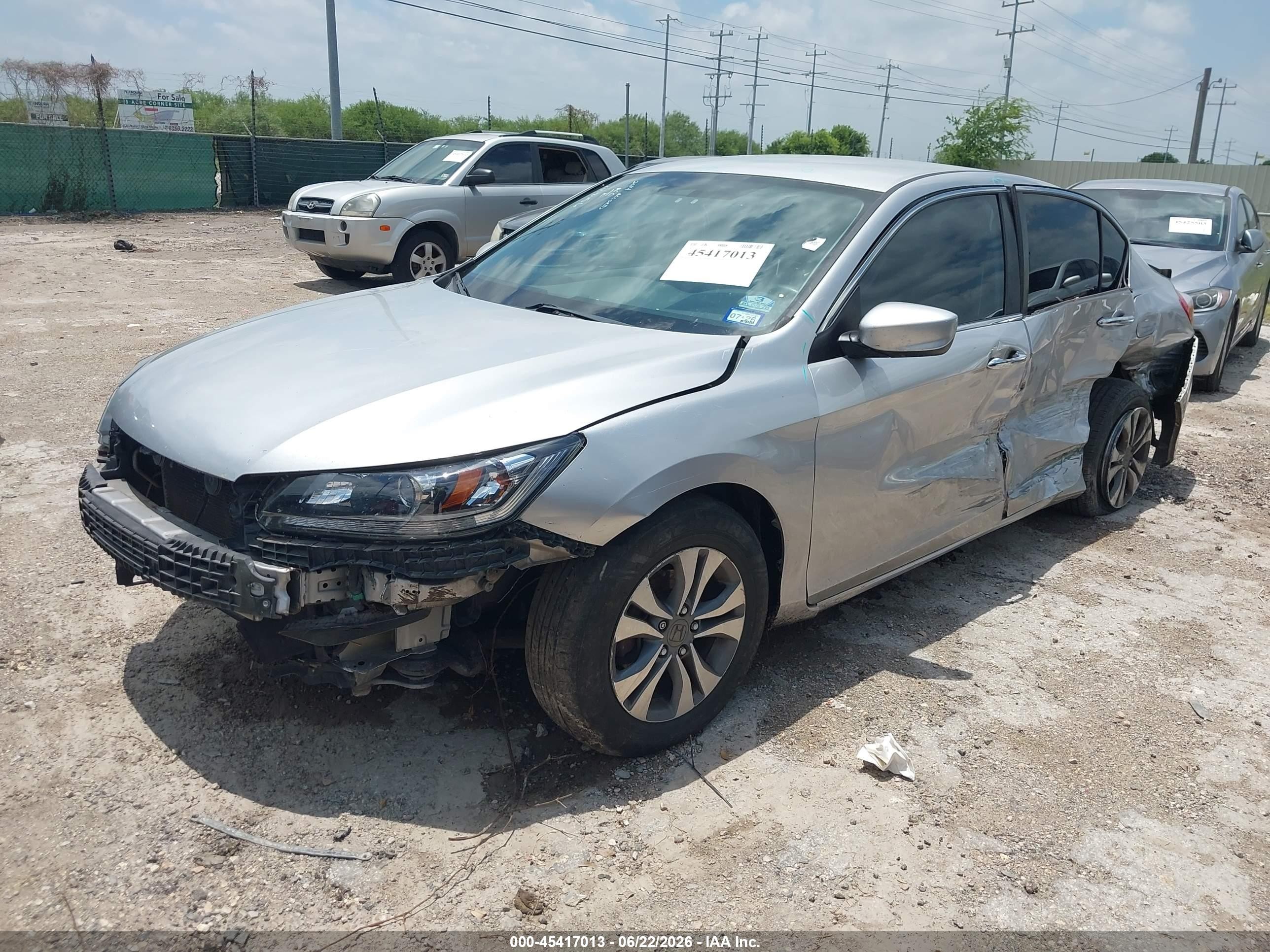 2014 Honda Accord Lx Silver vin: 1HGCR2F39EA082331