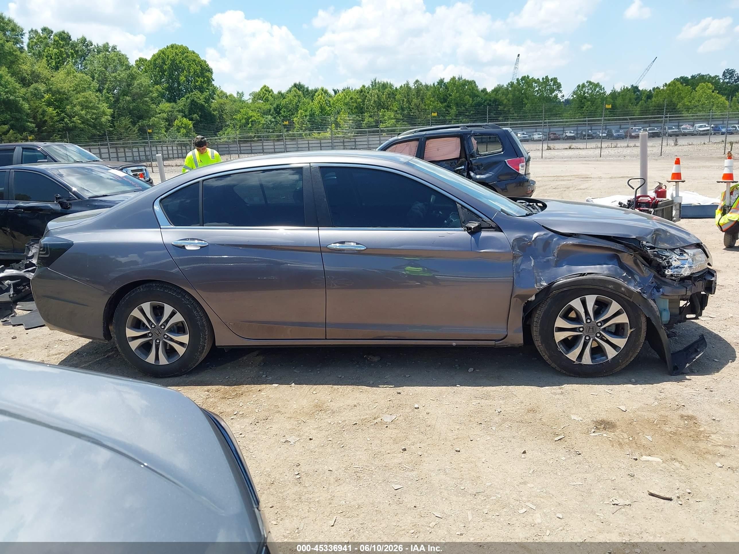 2014 Honda Accord Lx Gray vin: 1HGCR2F39EA096052