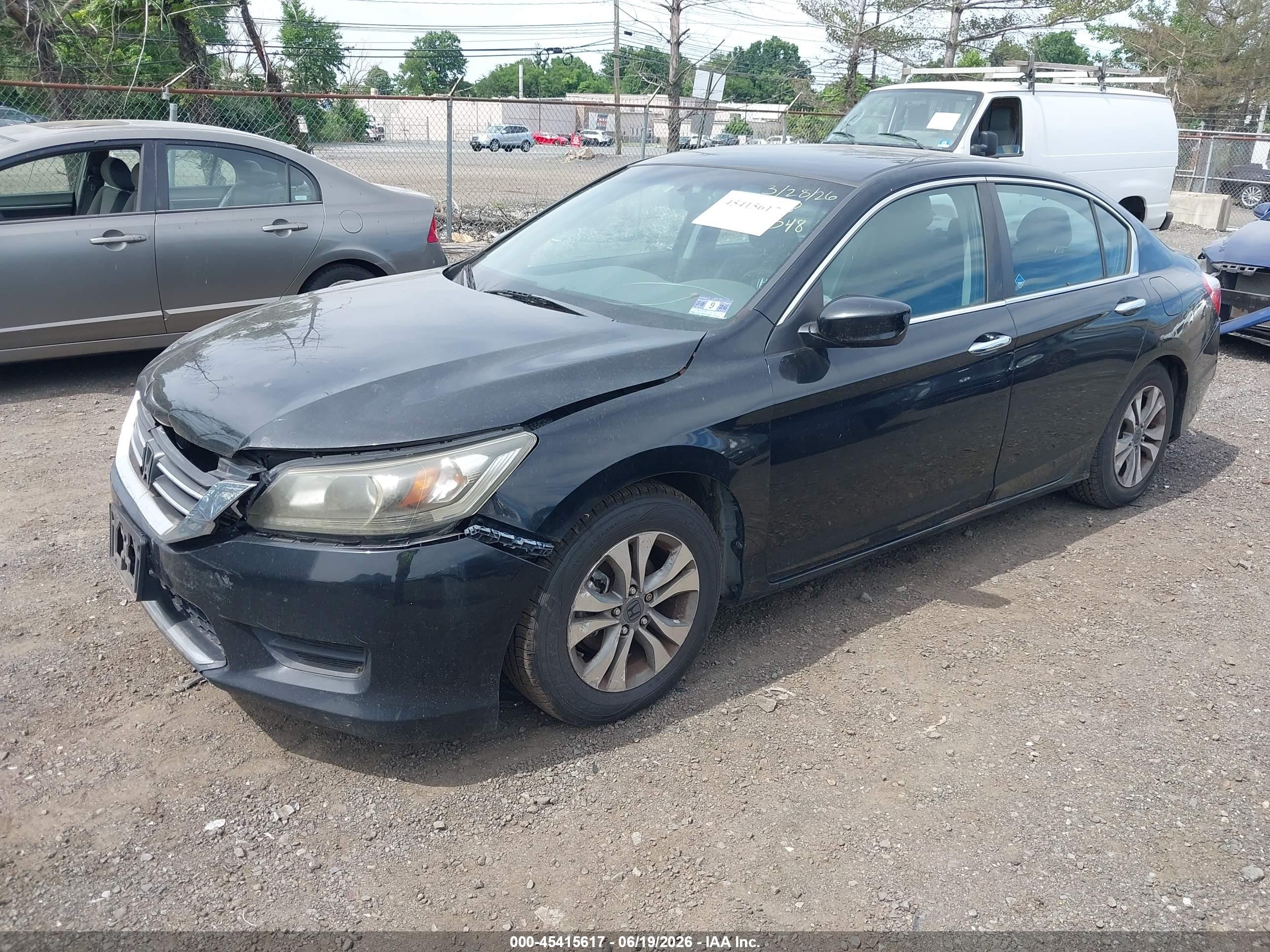 2014 Honda Accord Lx Black vin: 1HGCR2F39EA099548