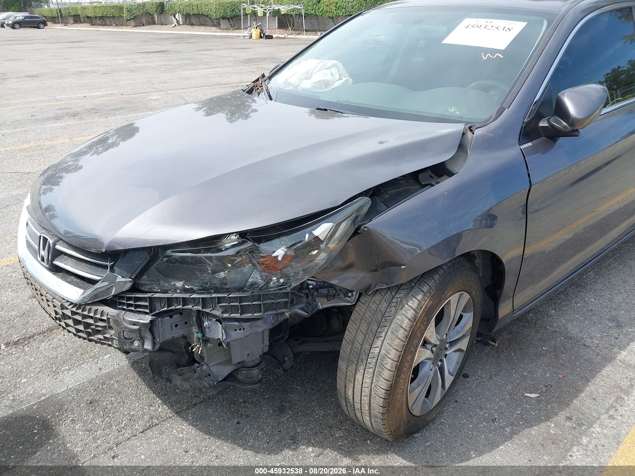2014 Honda Accord Lx Серый vin: 1HGCR2F39EA200555