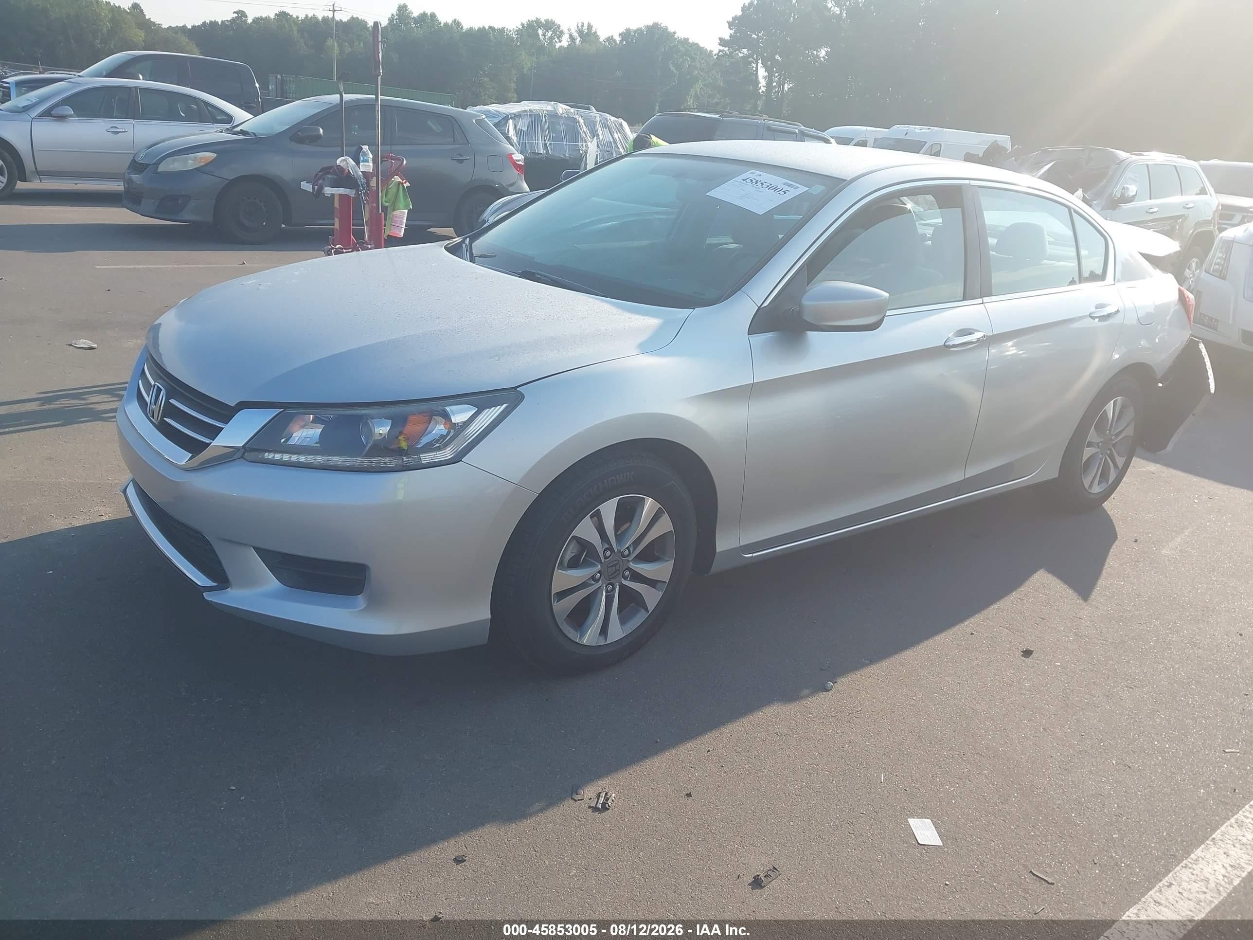 2014 Honda Accord Lx Silver vin: 1HGCR2F39EA253773