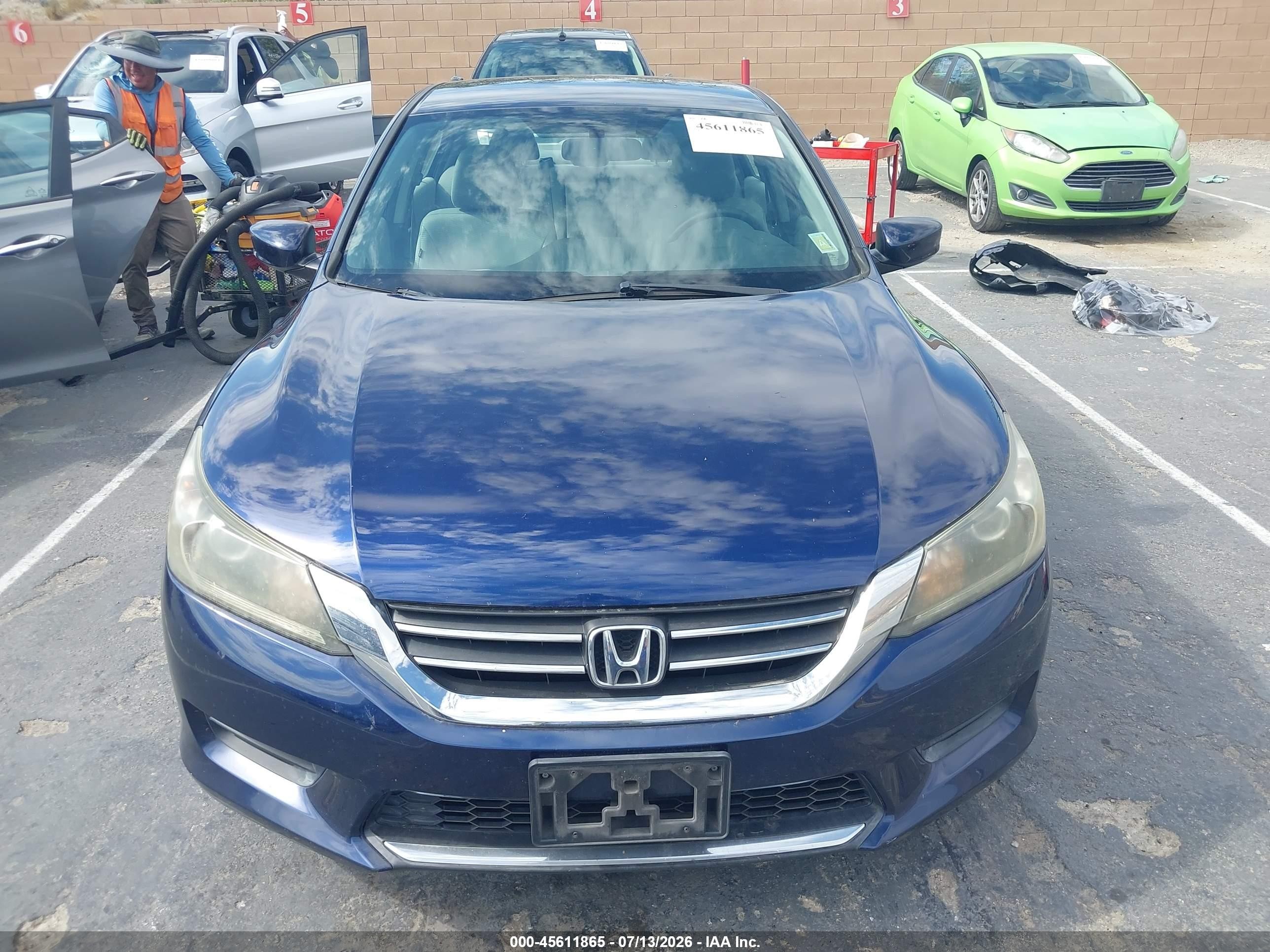 2014 Honda Accord Lx Blue vin: 1HGCR2F39EA255426