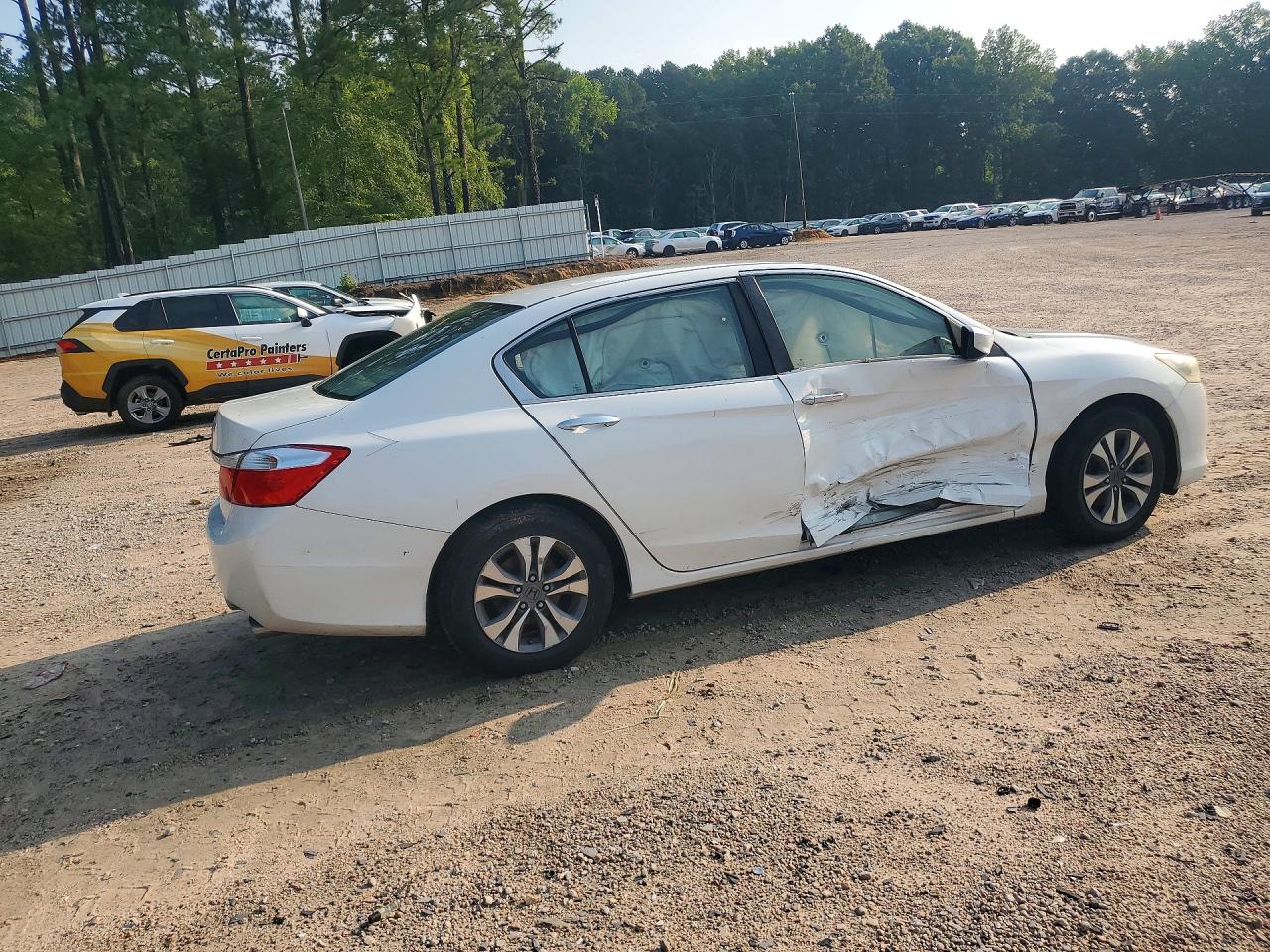 2014 Honda Accord Lx White vin: 1HGCR2F39EA264496