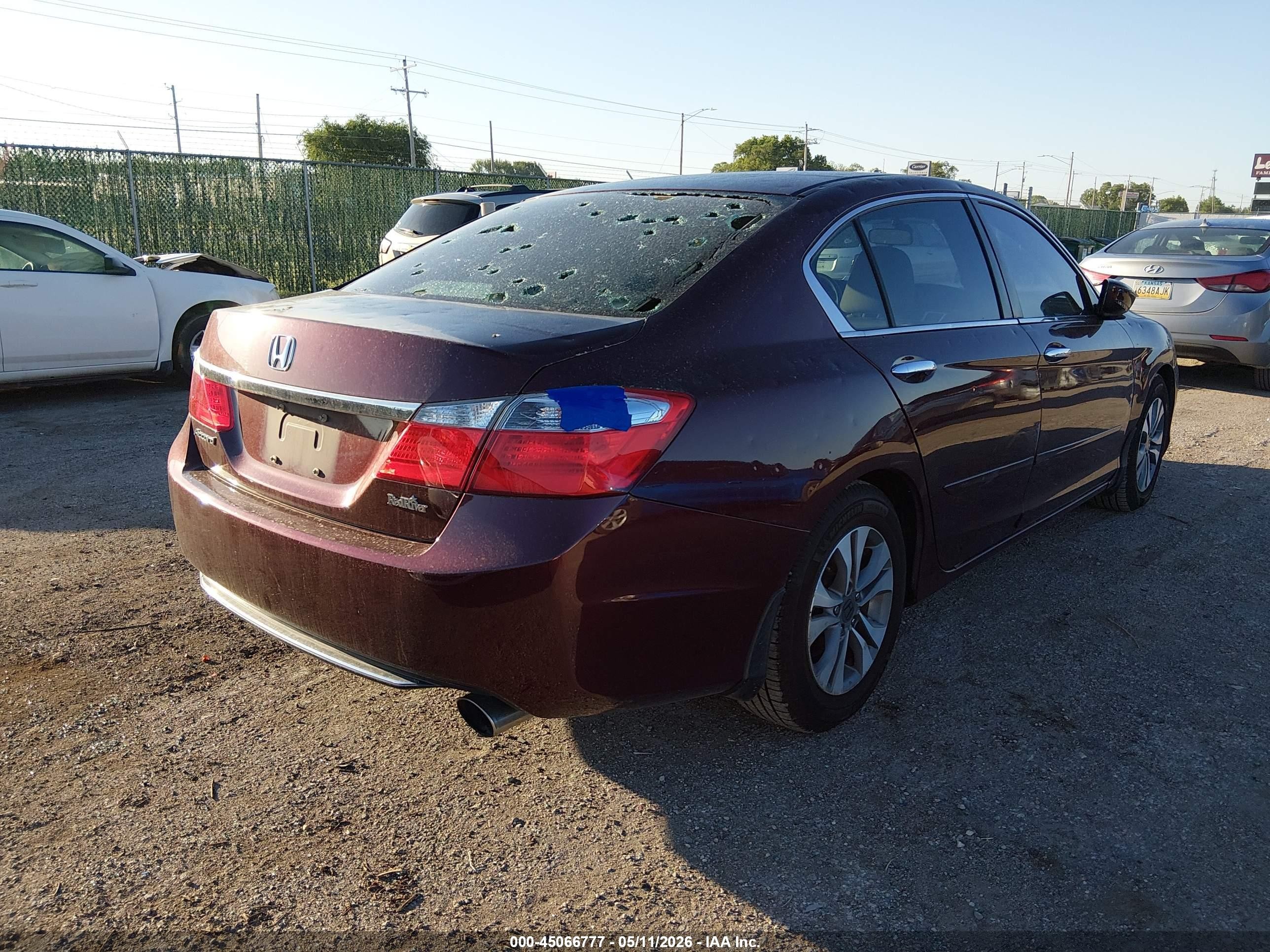 2015 Honda Accord Lx Maroon vin: 1HGCR2F39FA016265