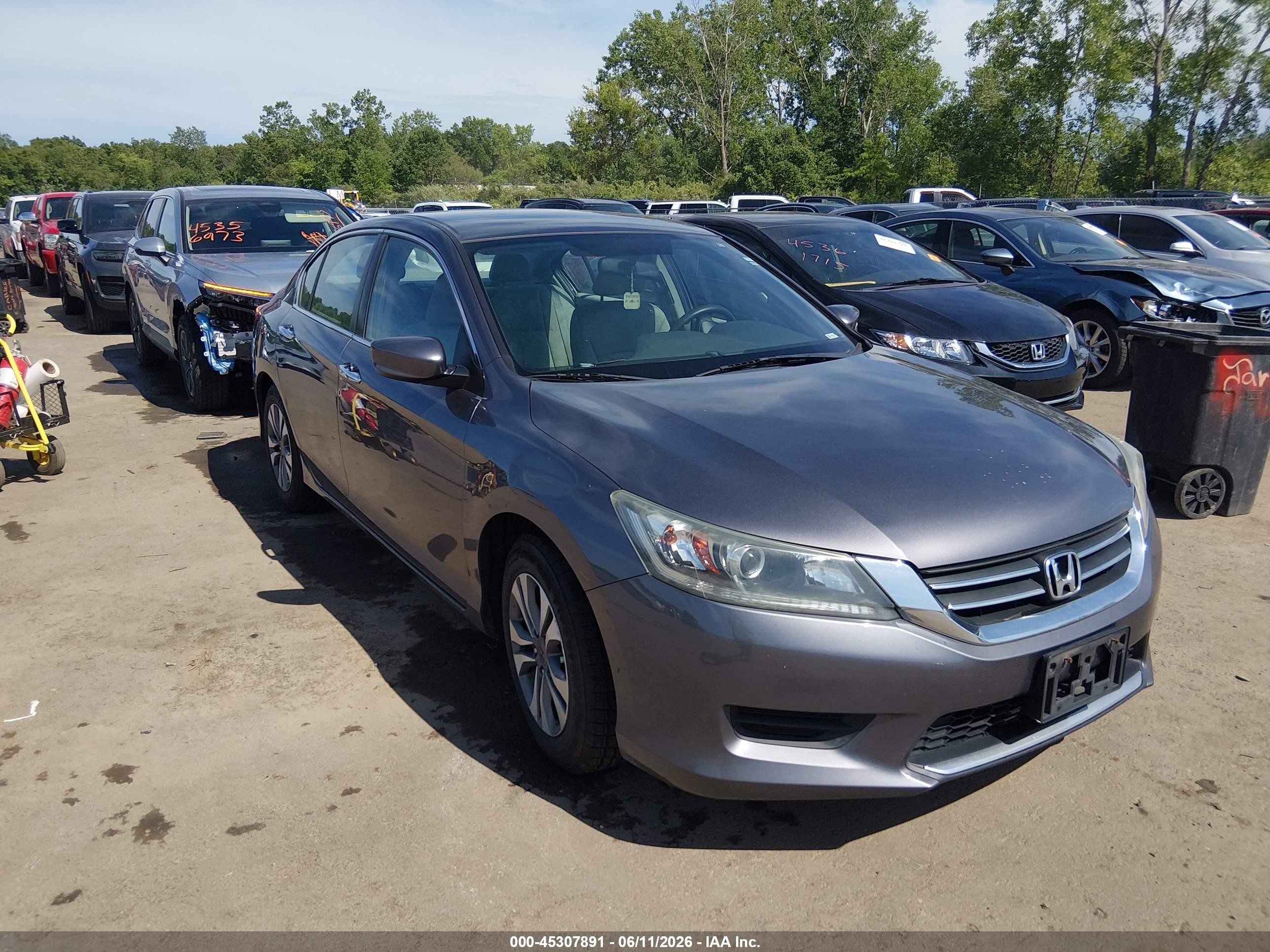 2015 Honda Accord Lx Gray vin: 1HGCR2F39FA026844
