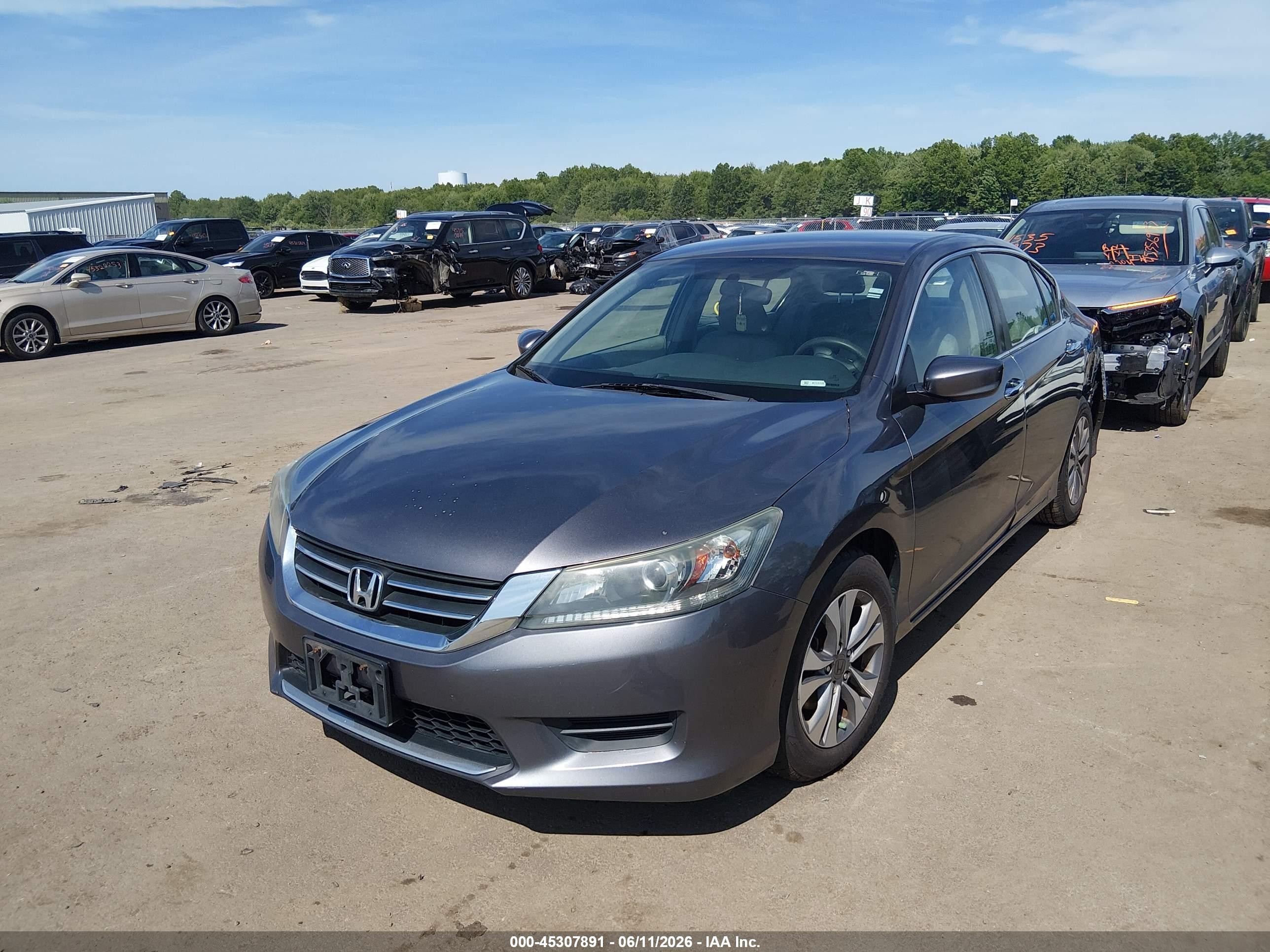 2015 Honda Accord Lx Серый vin: 1HGCR2F39FA026844