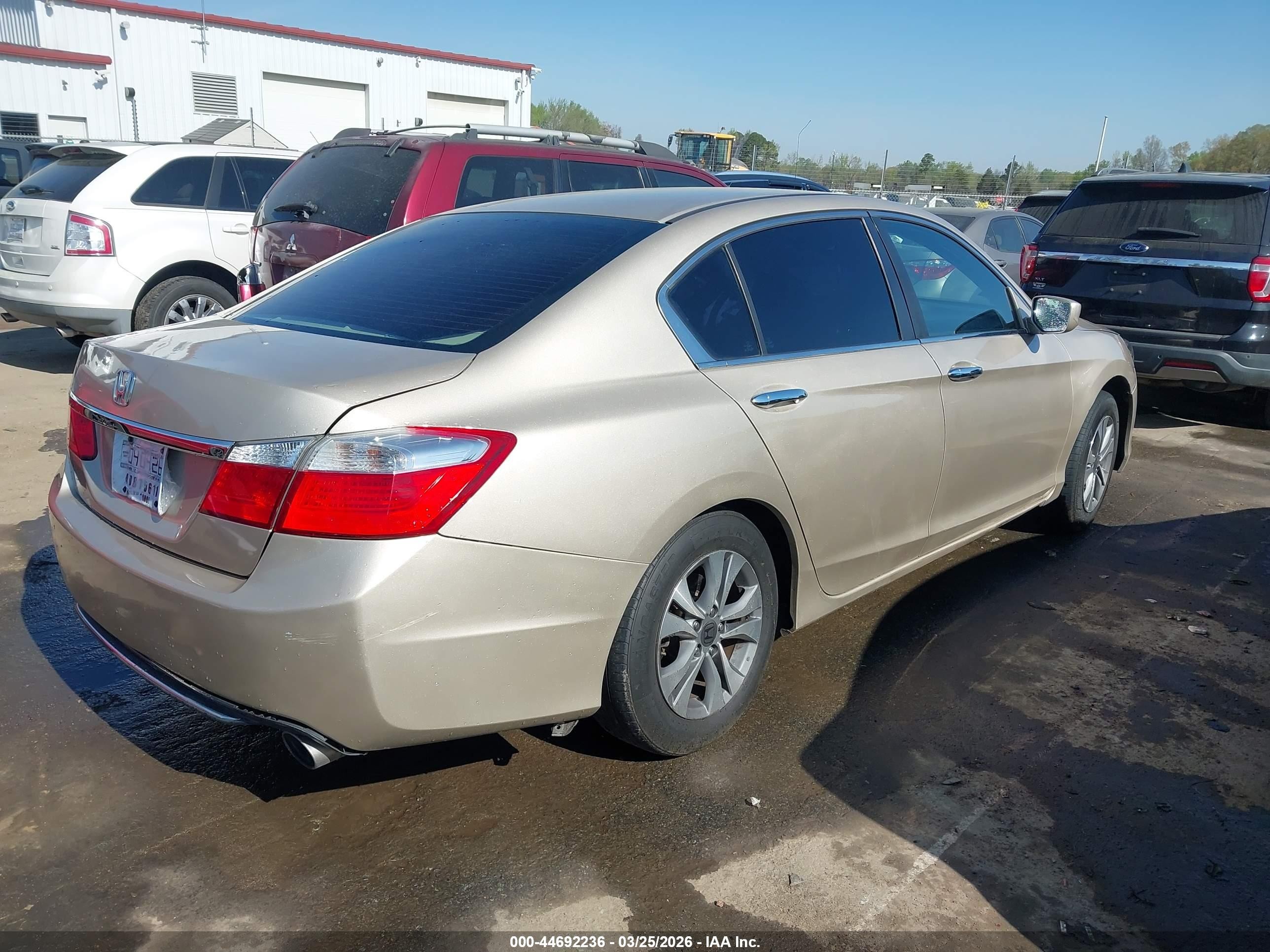 2015 Honda Accord Lx Бежевый vin: 1HGCR2F39FA029923