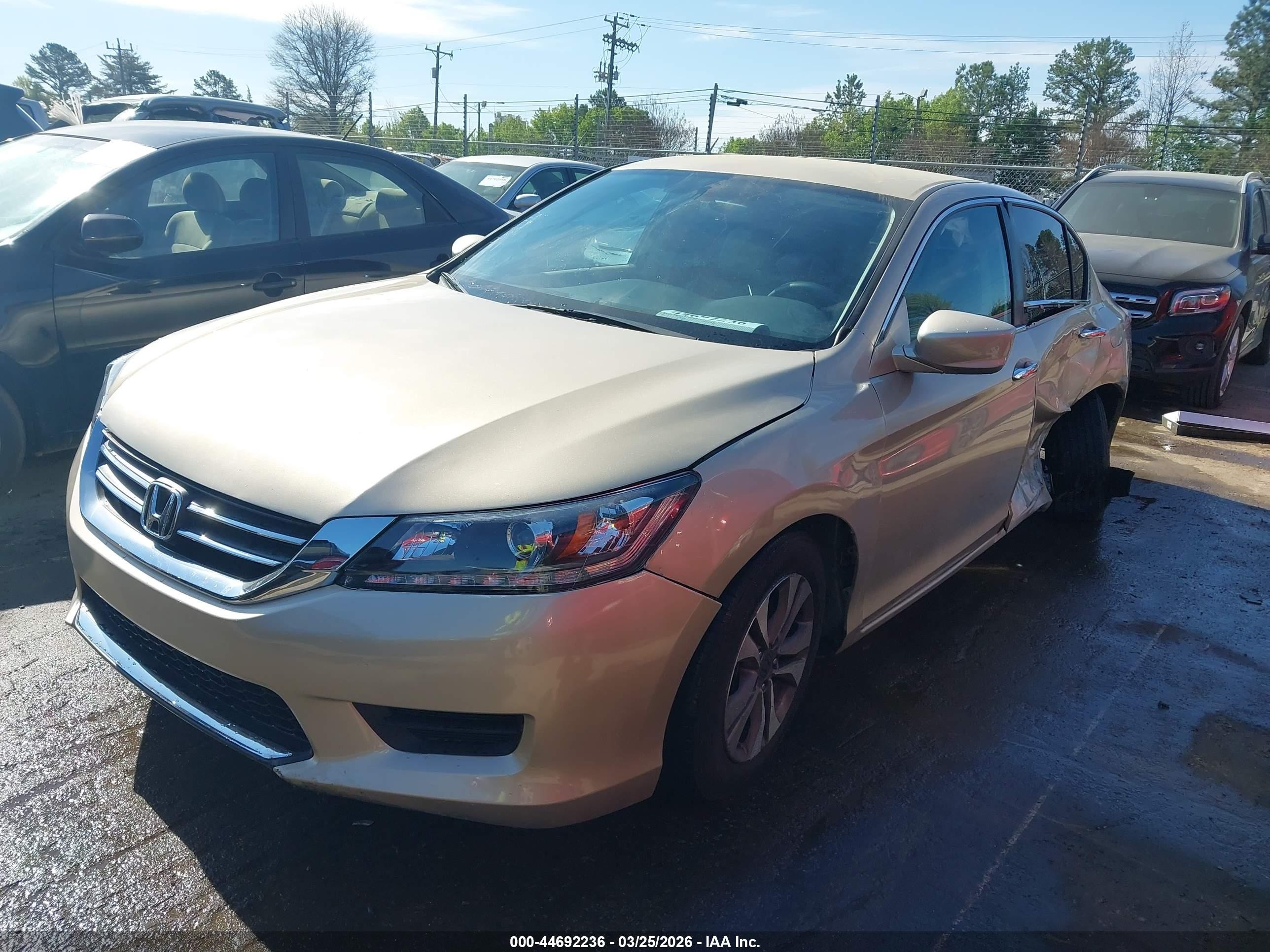 2015 Honda Accord Lx Бежевый vin: 1HGCR2F39FA029923
