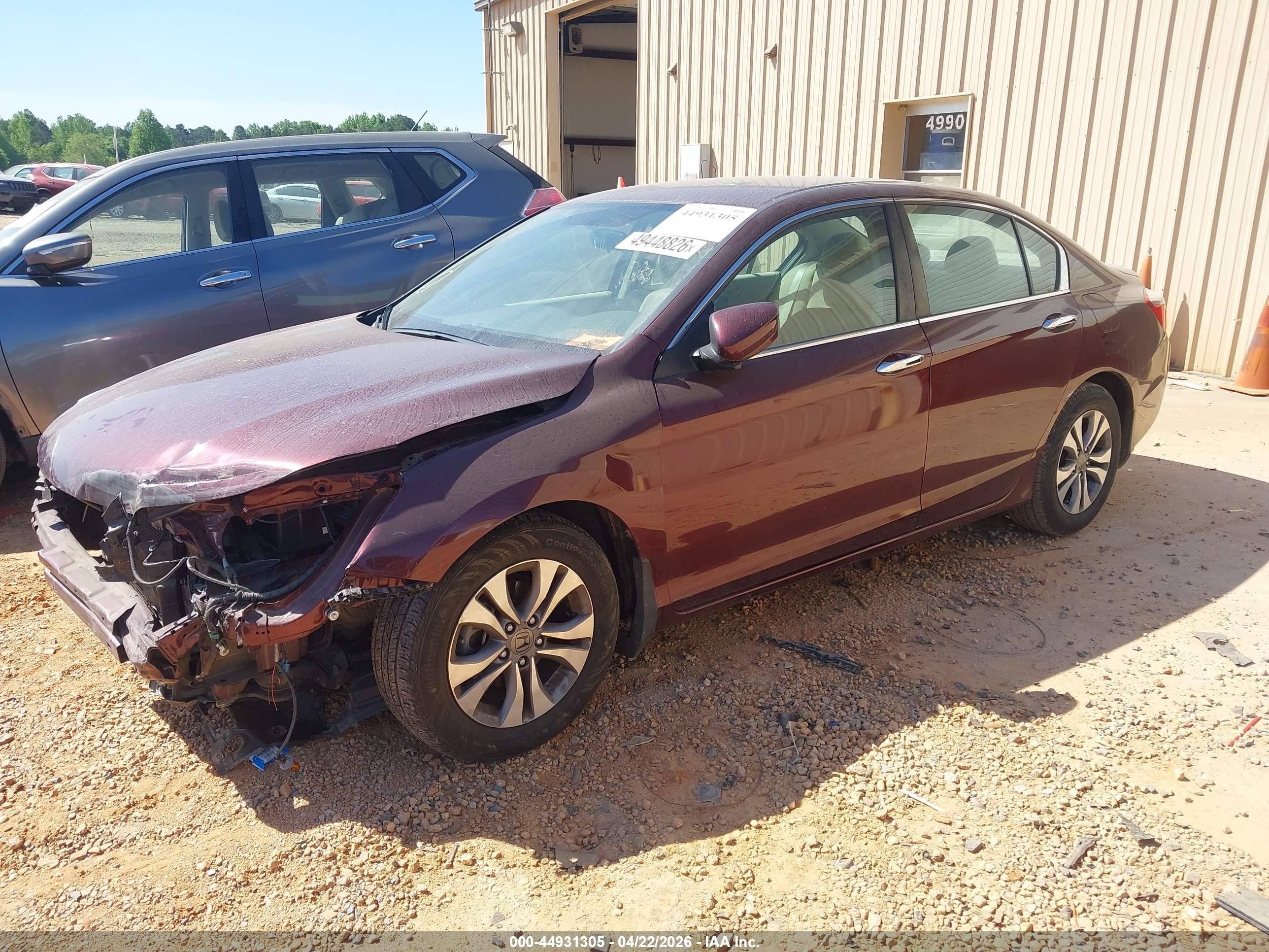 2015 Honda Accord Lx Maroon vin: 1HGCR2F39FA052280