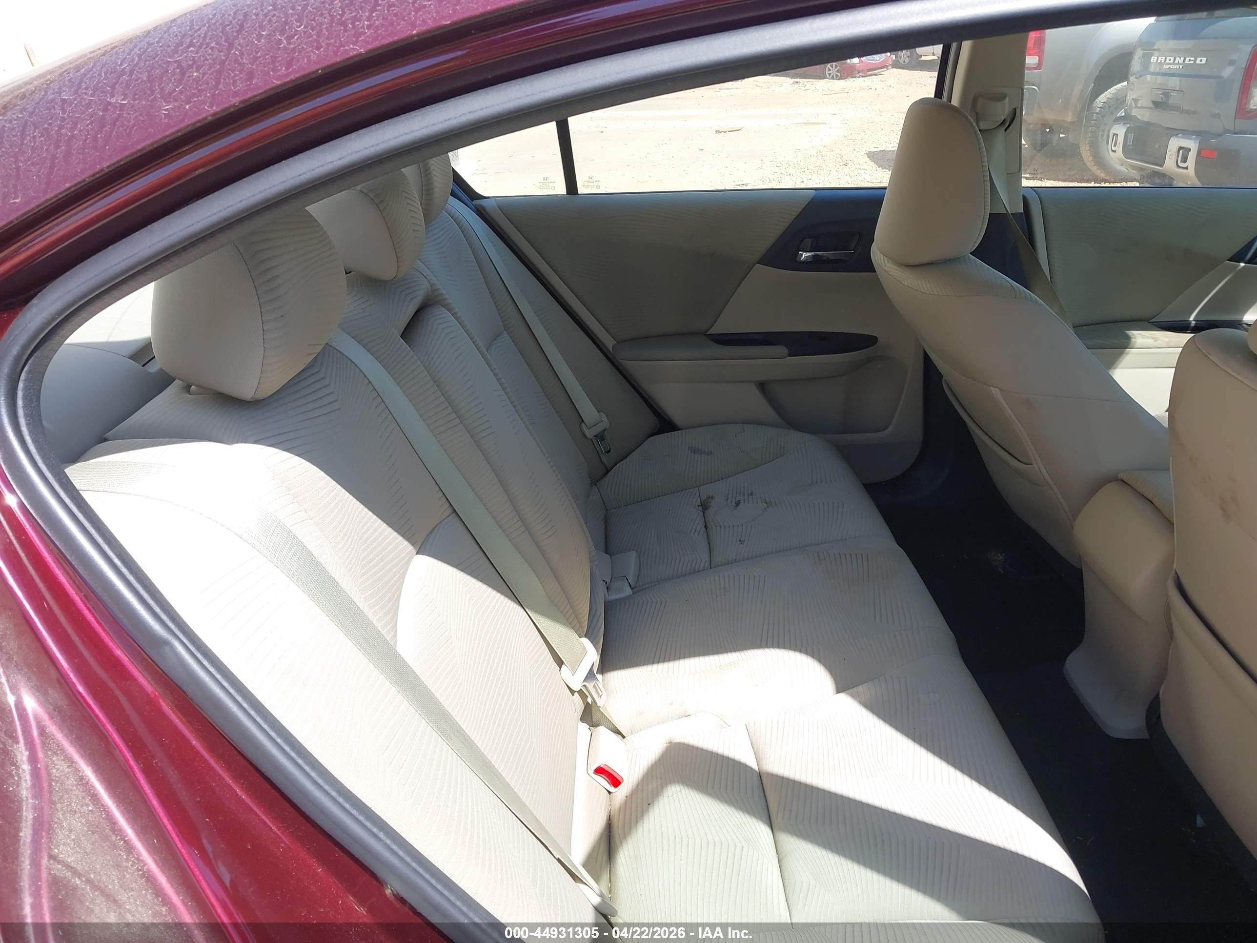 2015 Honda Accord Lx Maroon vin: 1HGCR2F39FA052280