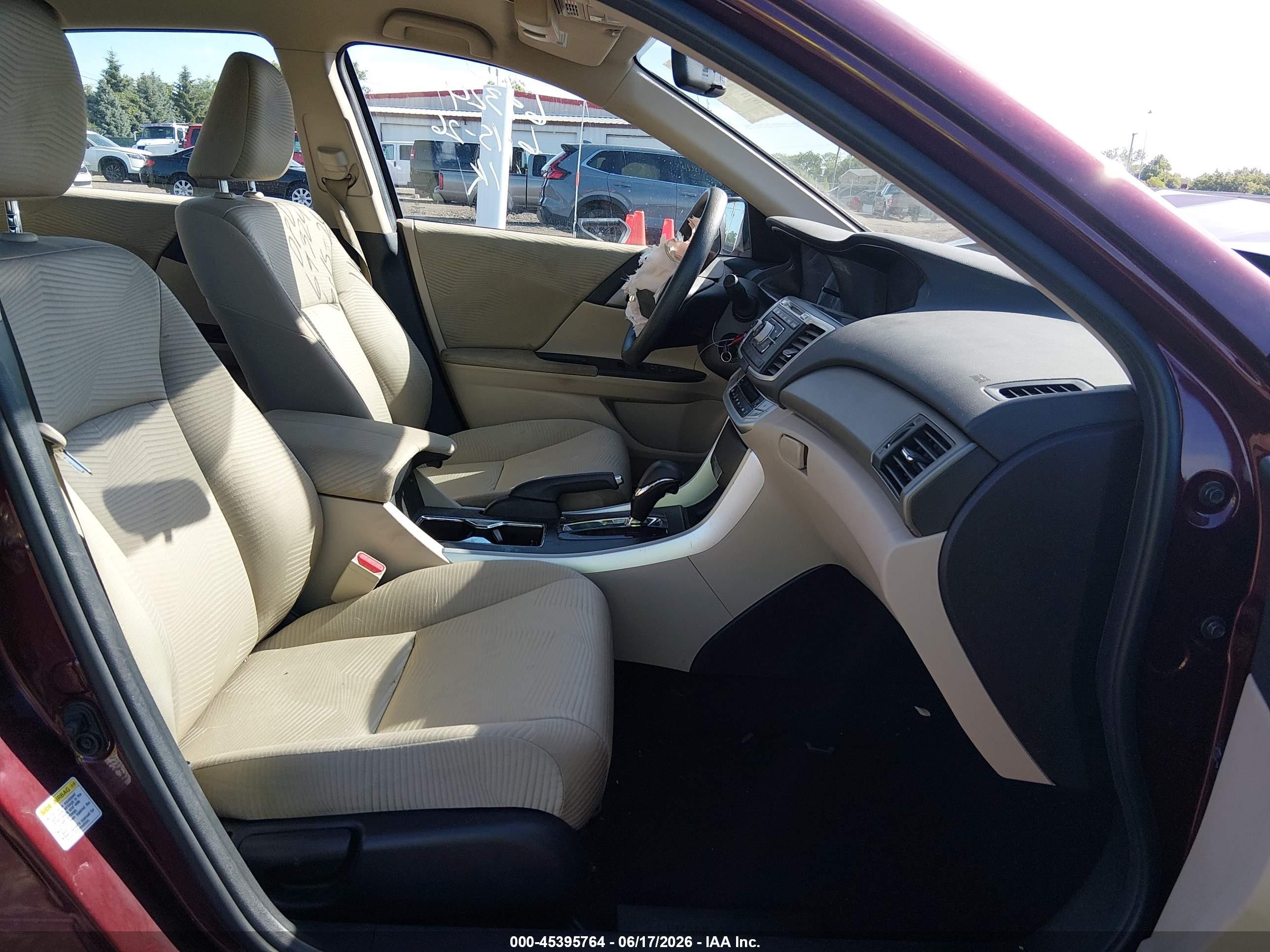 2015 Honda Accord Lx Burgundy vin: 1HGCR2F39FA069984