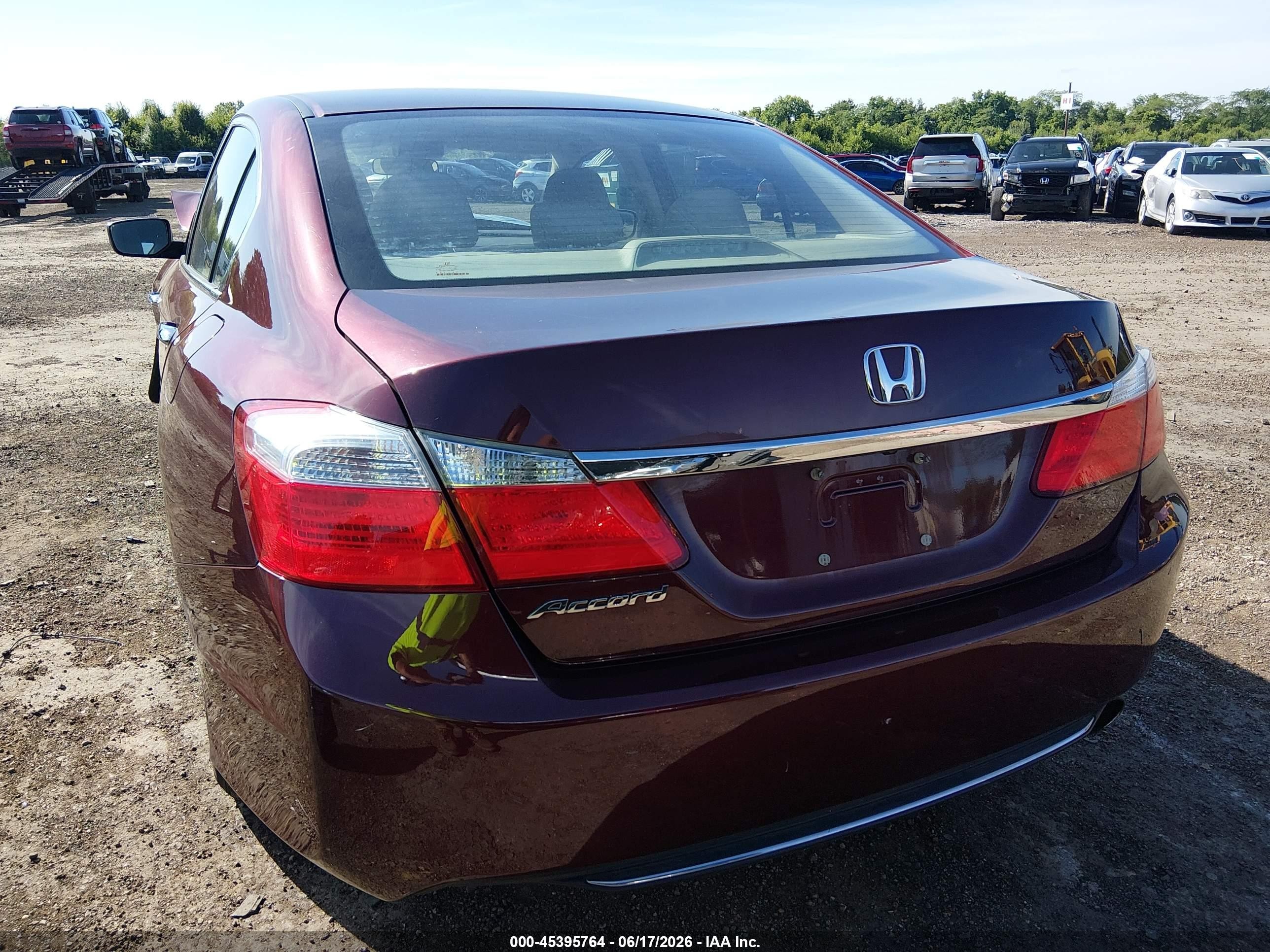 2015 Honda Accord Lx Burgundy vin: 1HGCR2F39FA069984