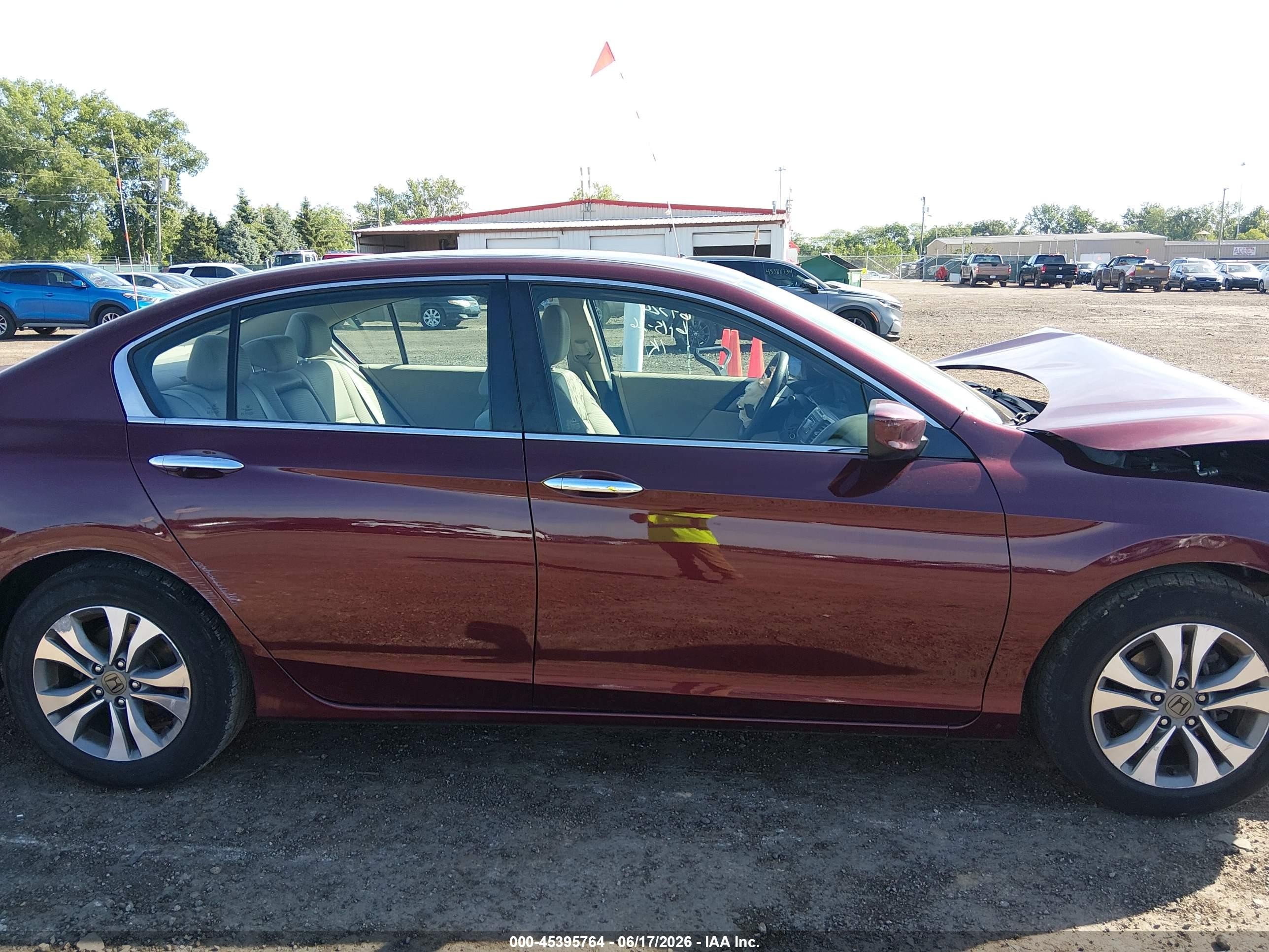 2015 Honda Accord Lx Burgundy vin: 1HGCR2F39FA069984