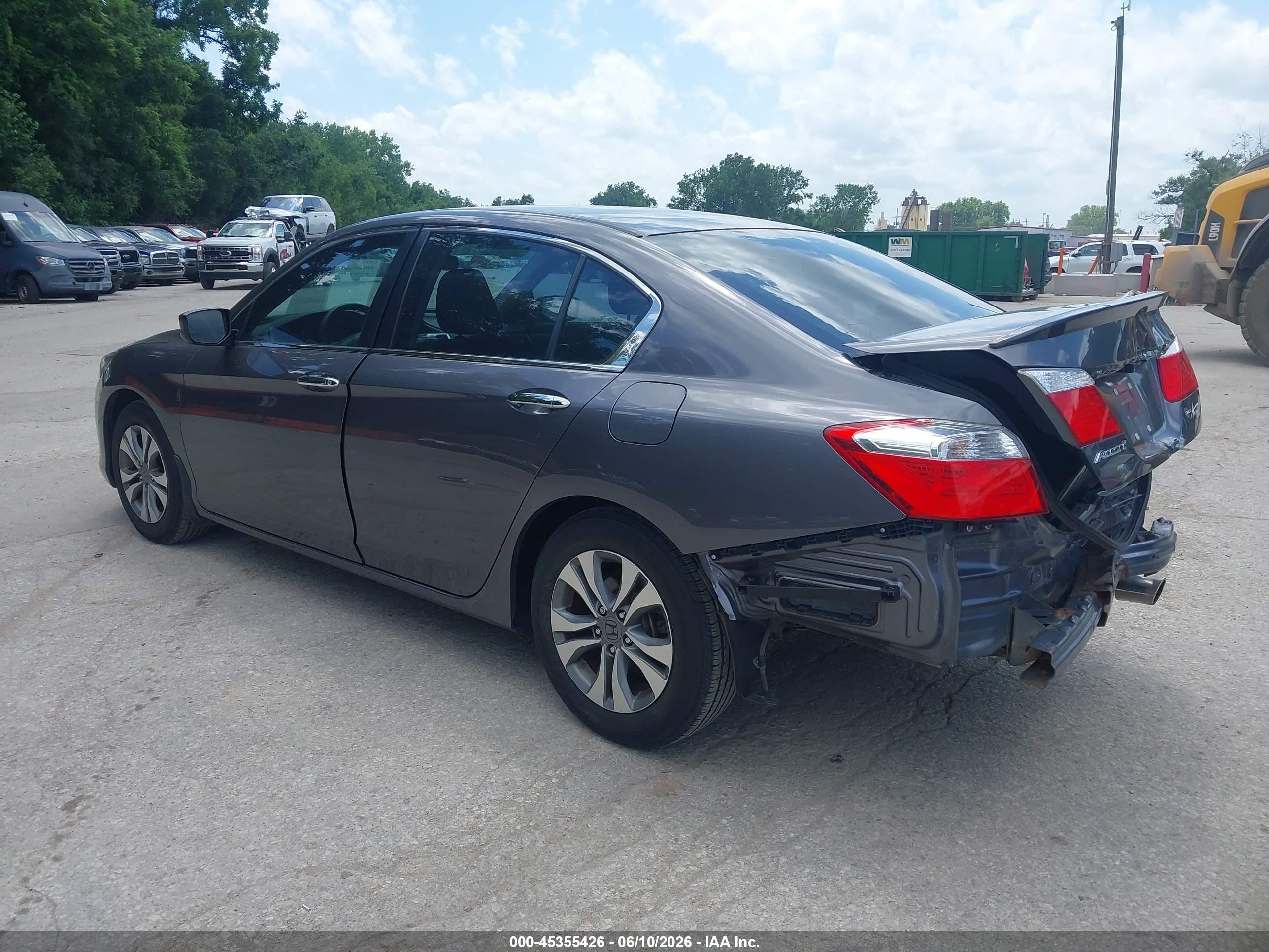 2015 Honda Accord Lx Gray vin: 1HGCR2F39FA079270
