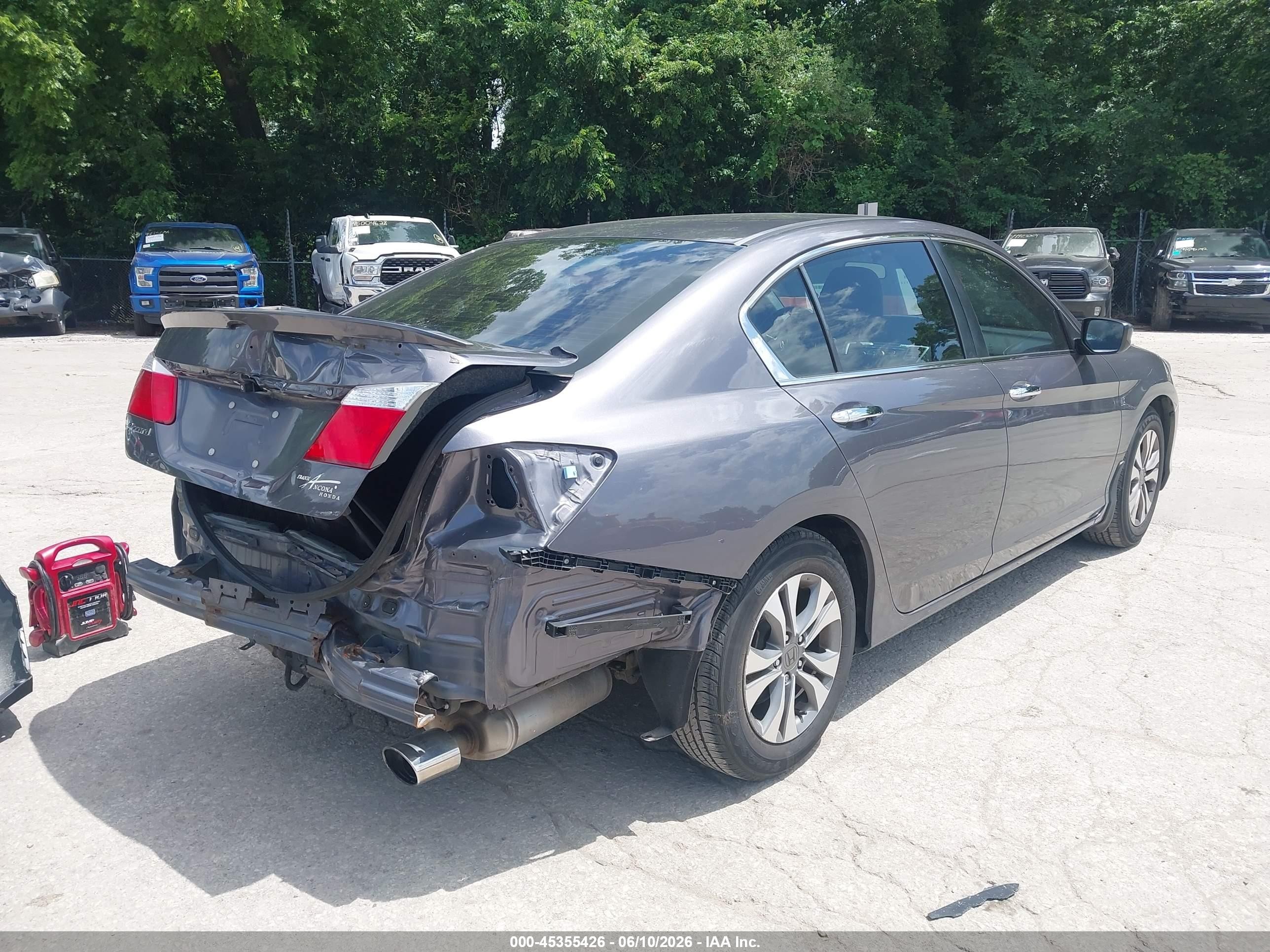 2015 Honda Accord Lx Gray vin: 1HGCR2F39FA079270