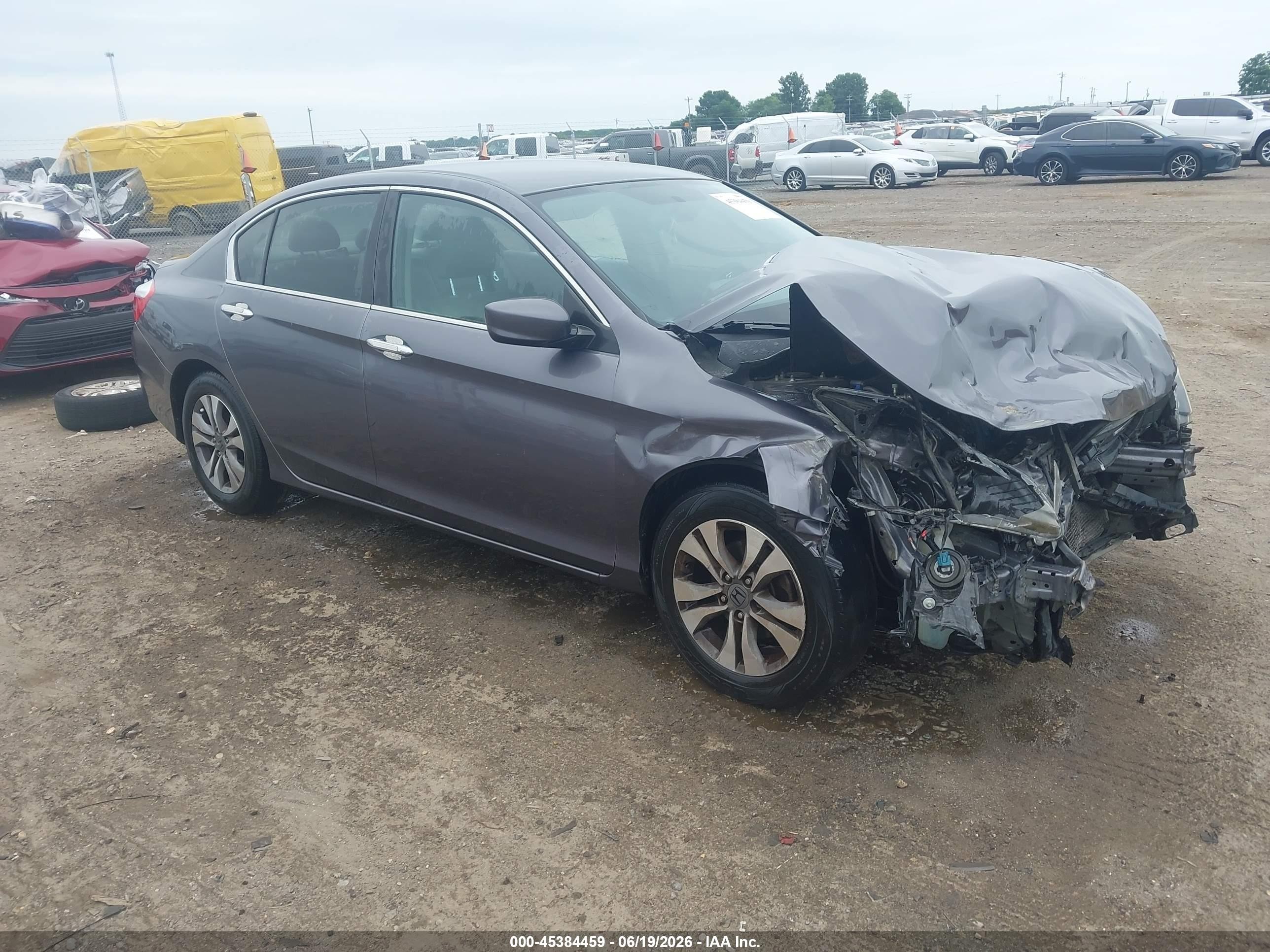 2015 Honda Accord Lx Gray vin: 1HGCR2F39FA097588