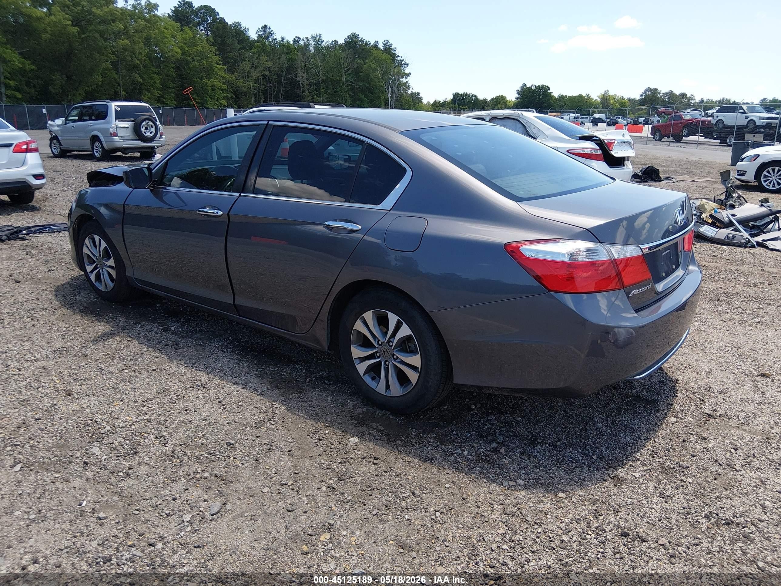 2015 Honda Accord Lx Gray vin: 1HGCR2F39FA118181