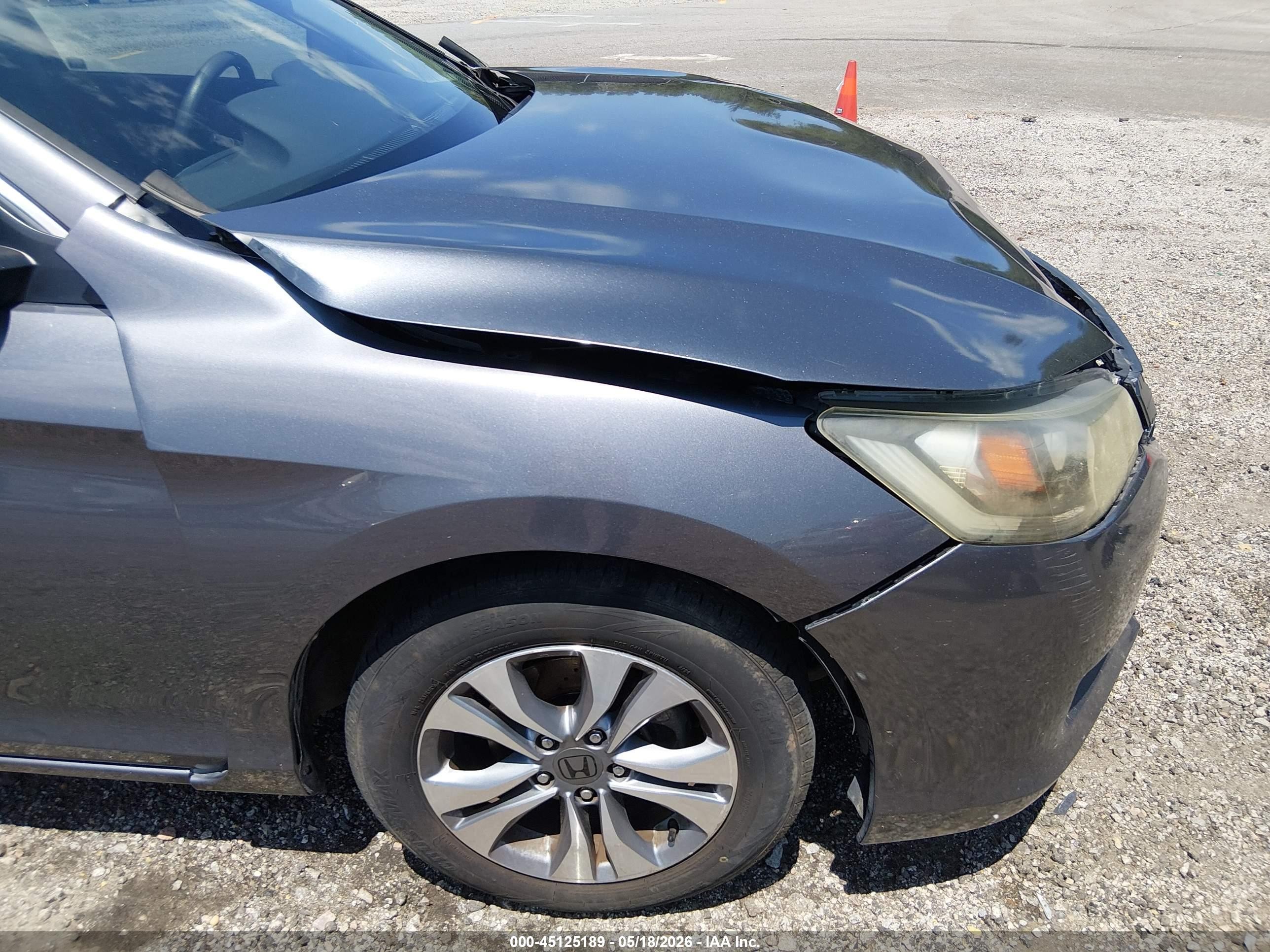 2015 Honda Accord Lx Gray vin: 1HGCR2F39FA118181
