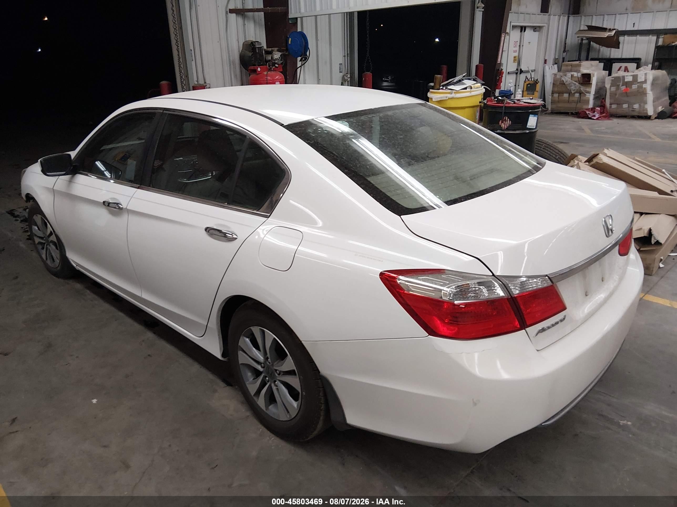 2015 Honda Accord Lx White vin: 1HGCR2F39FA191289