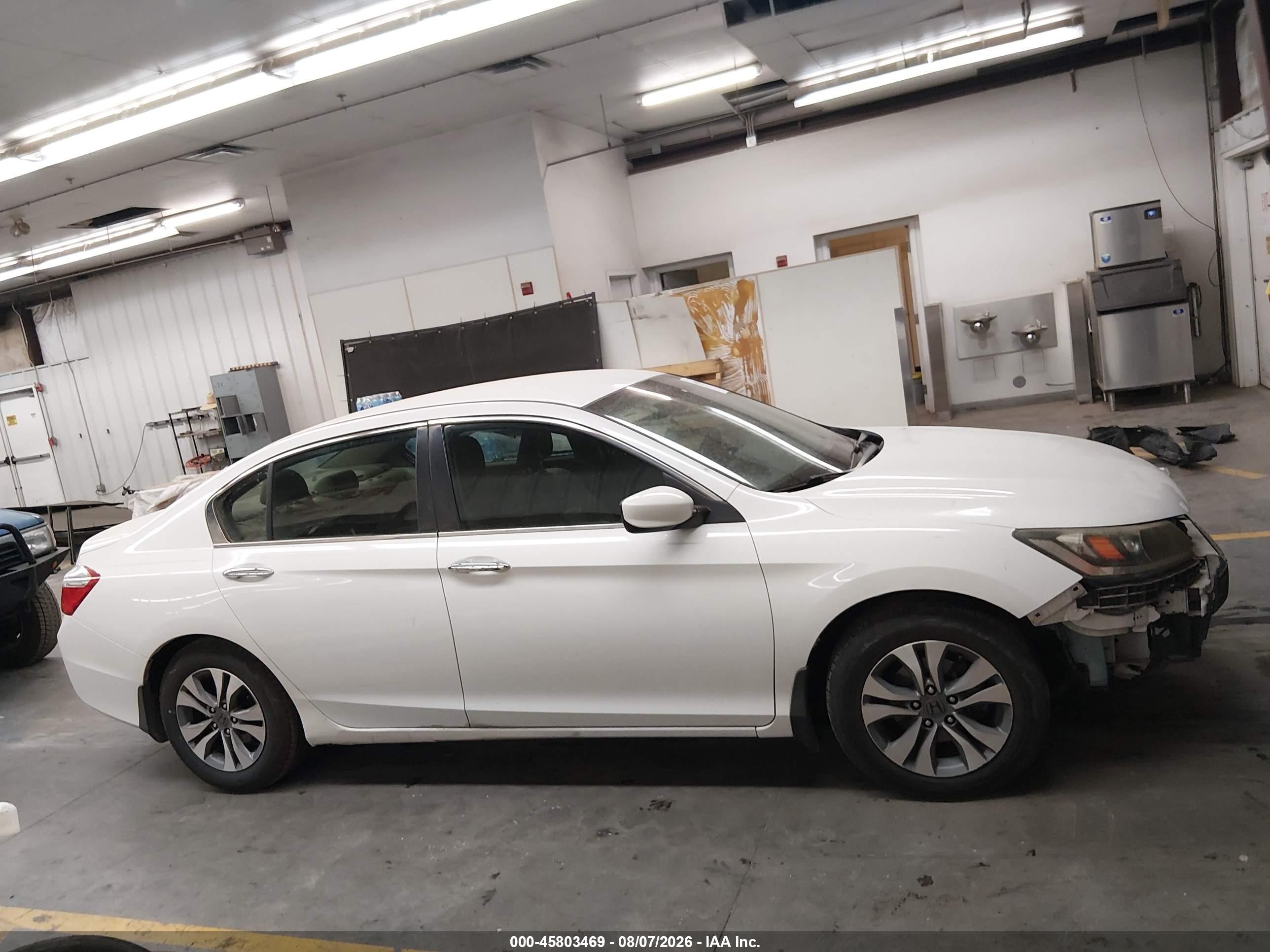 2015 Honda Accord Lx White vin: 1HGCR2F39FA191289