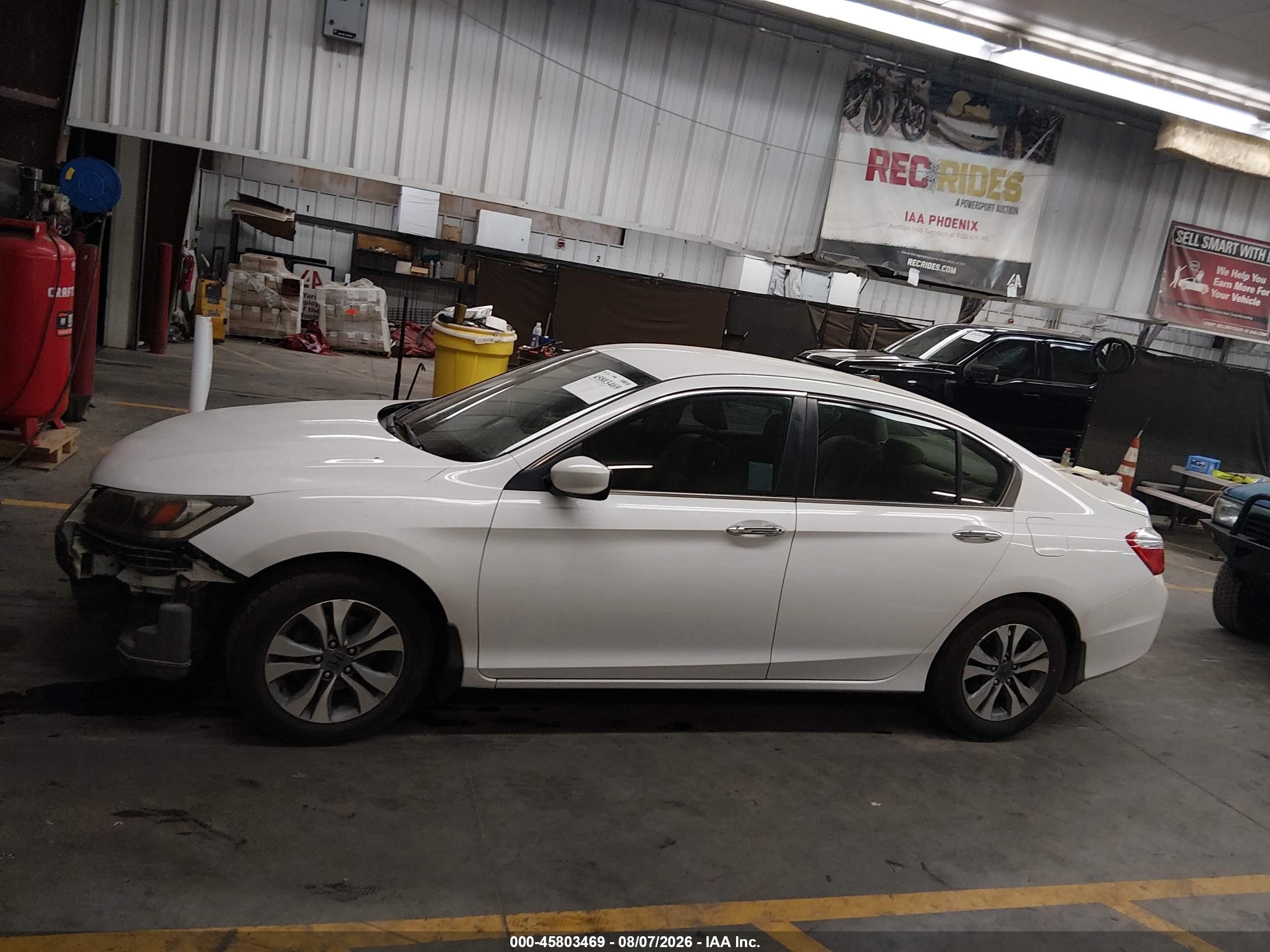 2015 Honda Accord Lx White vin: 1HGCR2F39FA191289