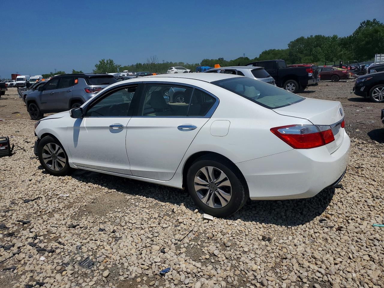 2015 Honda Accord Lx White vin: 1HGCR2F39FA195603