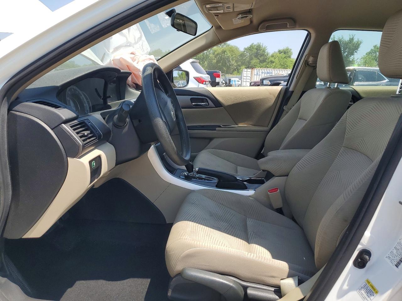 2015 Honda Accord Lx White vin: 1HGCR2F39FA195603