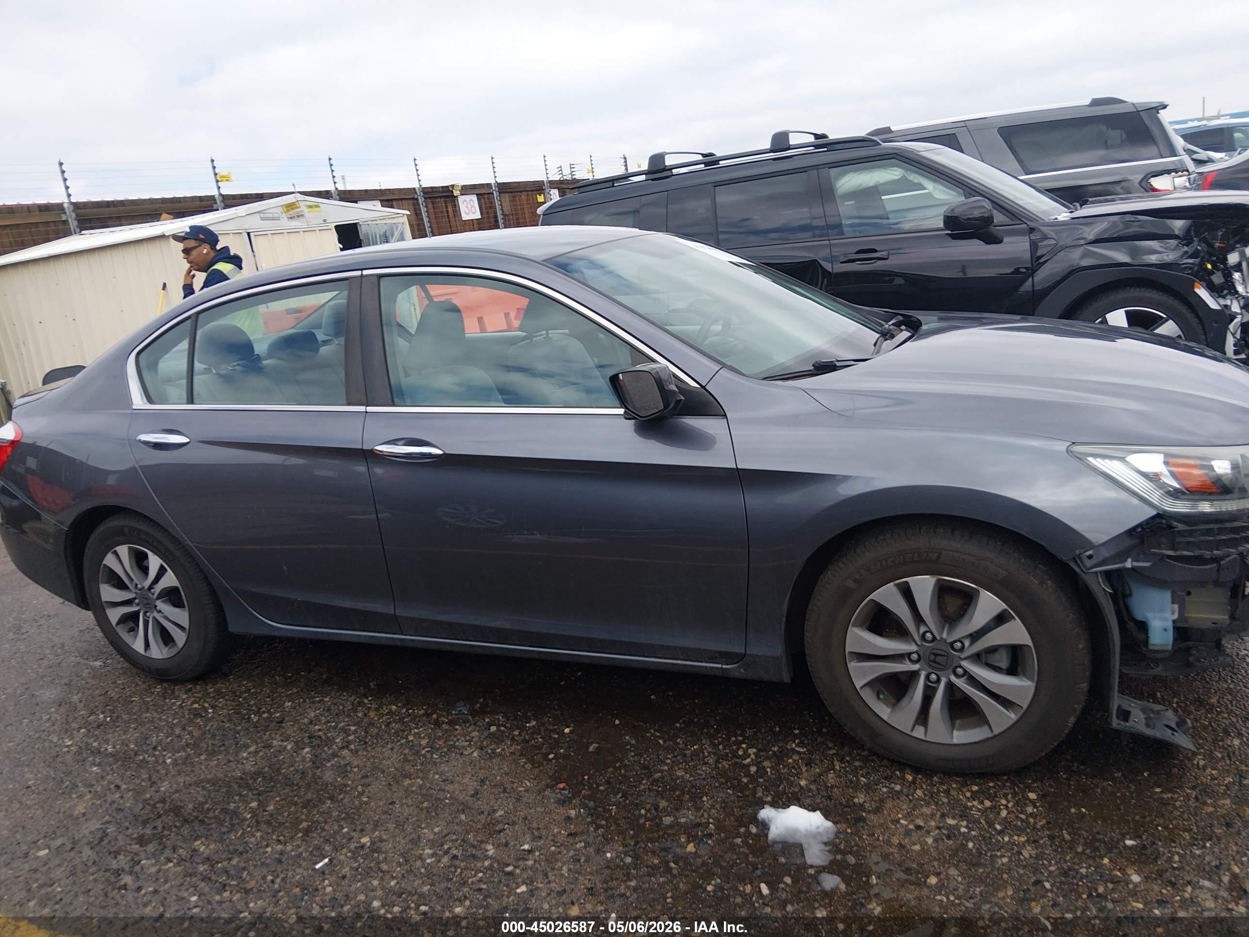 2015 Honda Accord Lx Gray vin: 1HGCR2F39FA230446