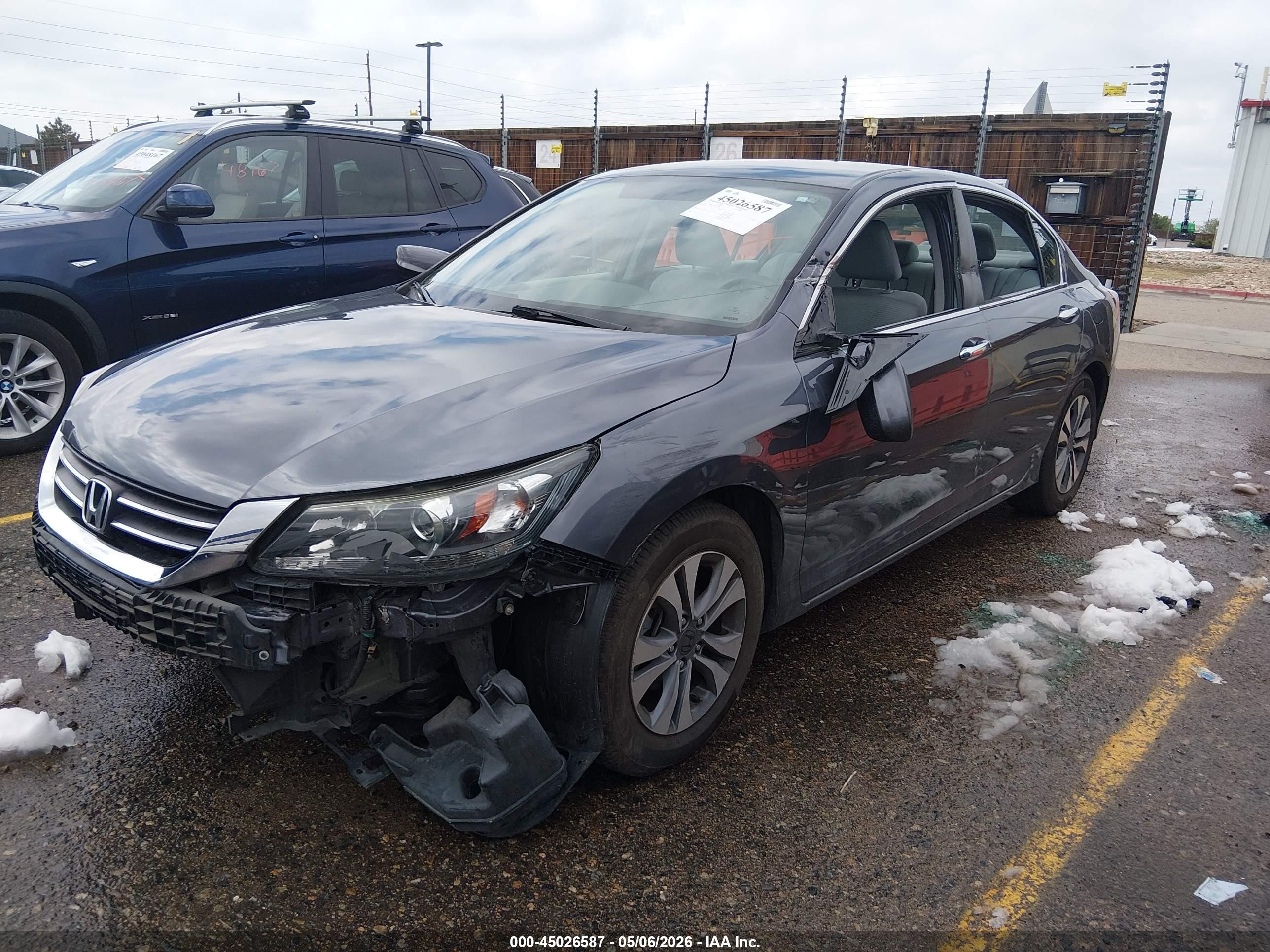 2015 Honda Accord Lx Gray vin: 1HGCR2F39FA230446