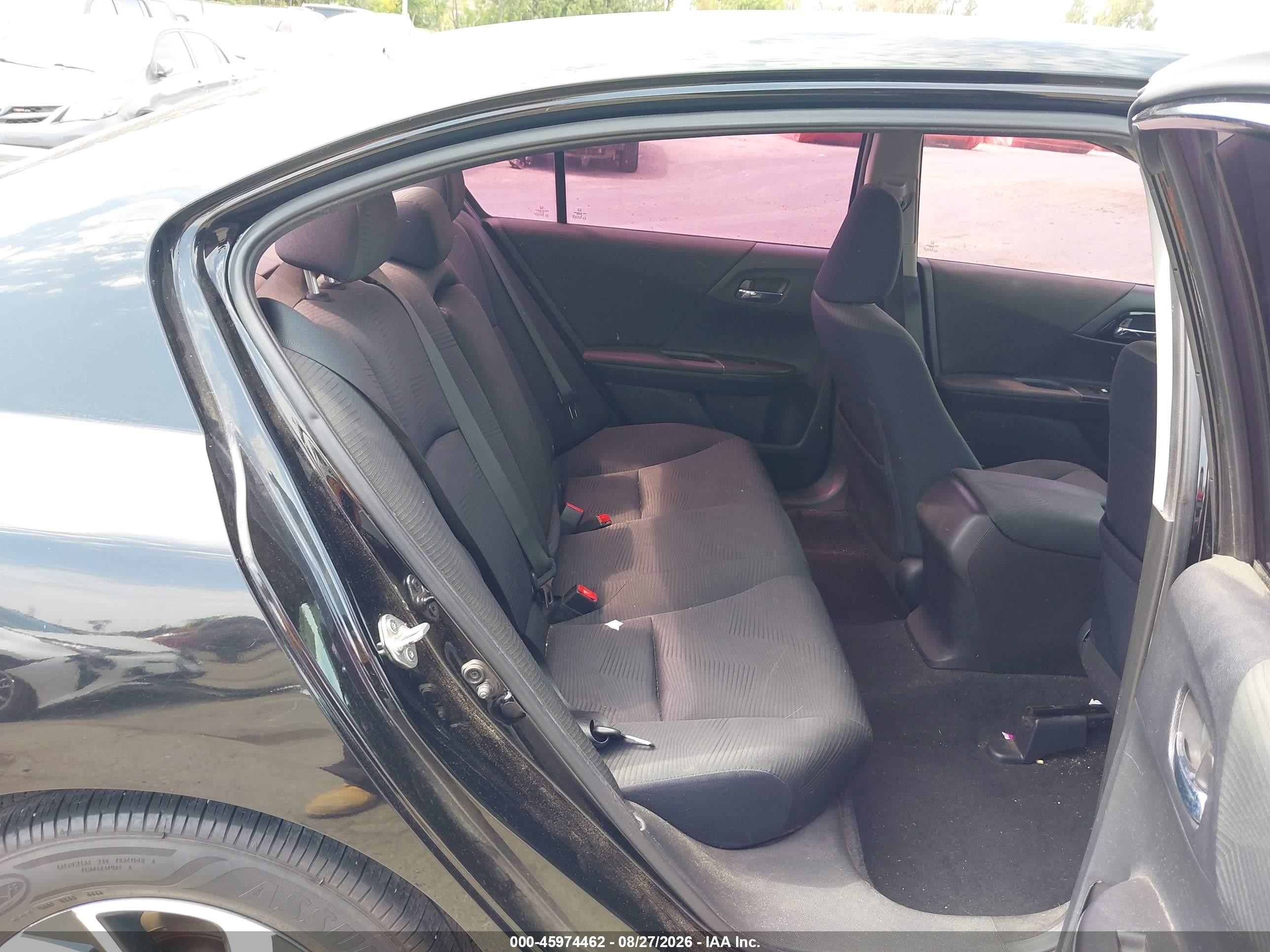 2016 Honda Accord Lx Black vin: 1HGCR2F39GA015344
