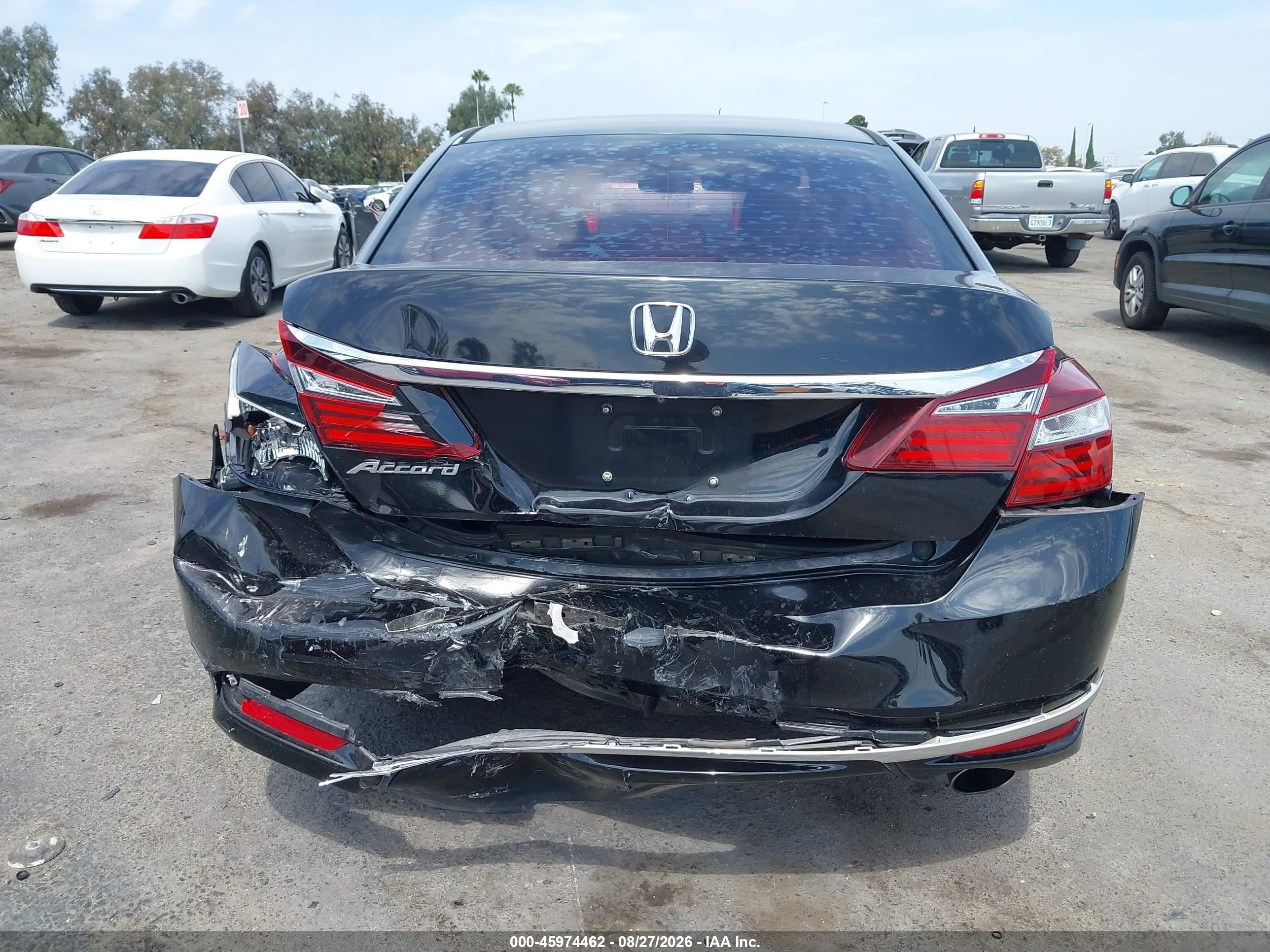2016 Honda Accord Lx Black vin: 1HGCR2F39GA015344