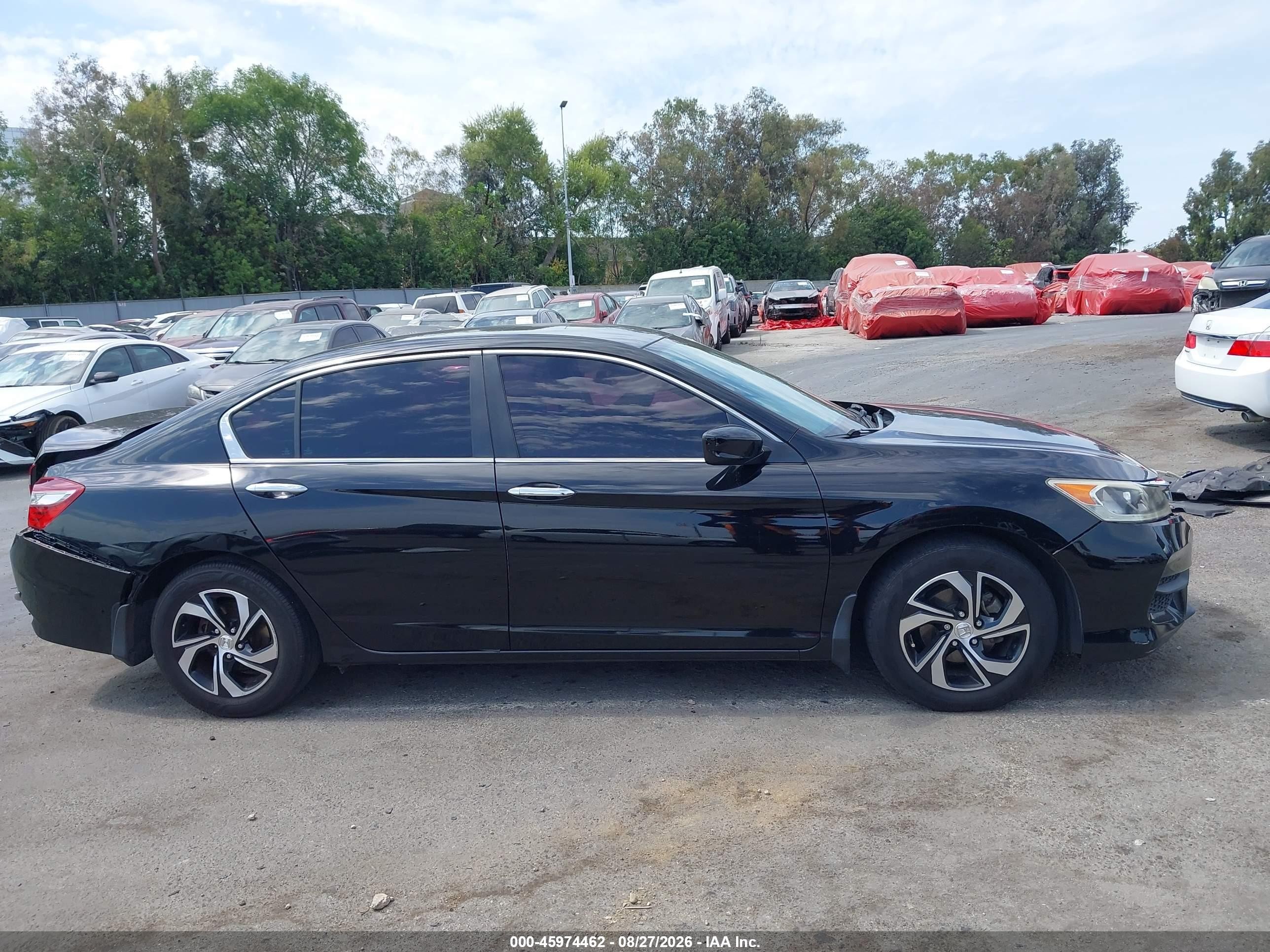 2016 Honda Accord Lx Black vin: 1HGCR2F39GA015344