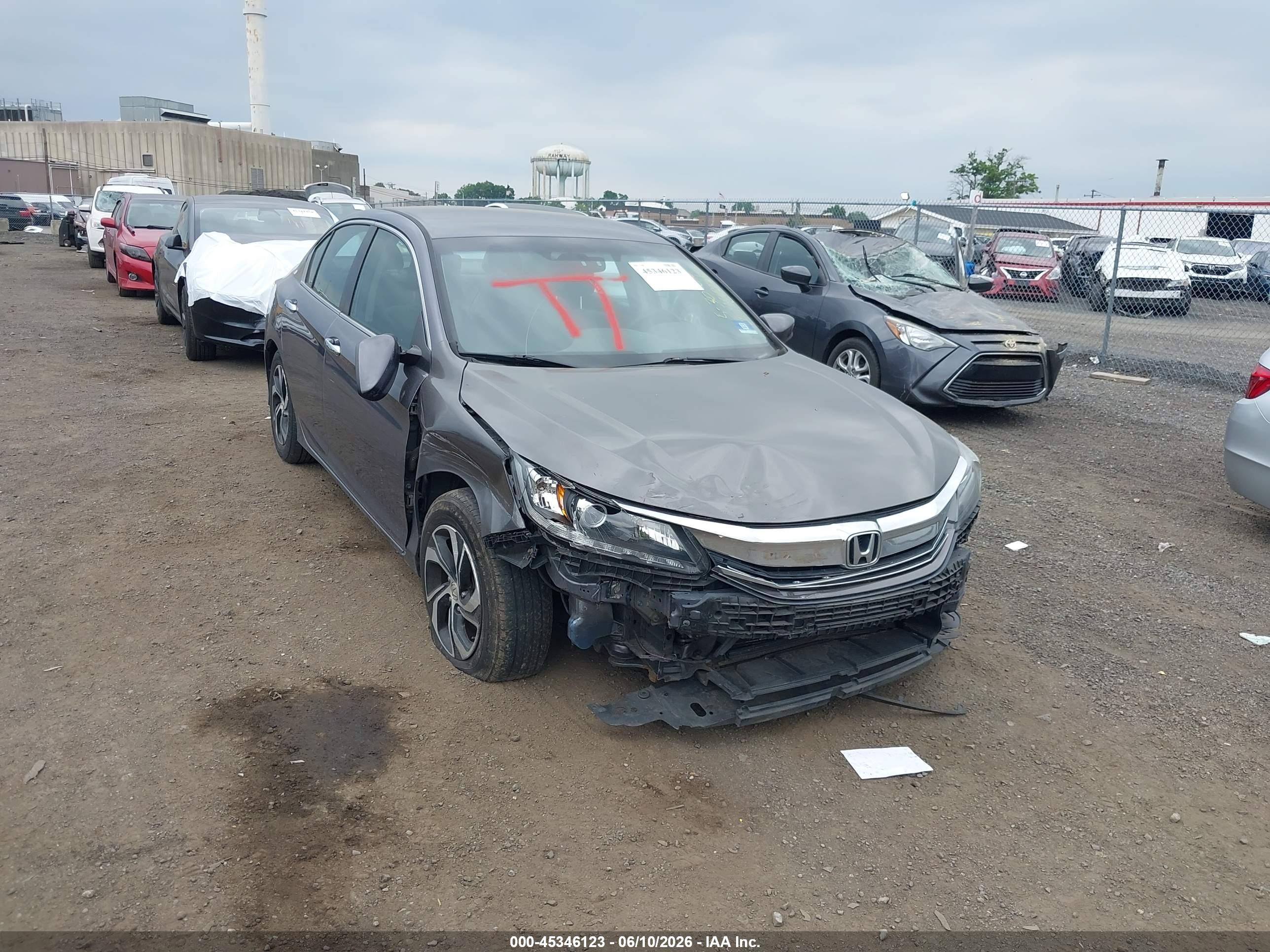 2016 Honda Accord Lx Серый vin: 1HGCR2F39GA157046