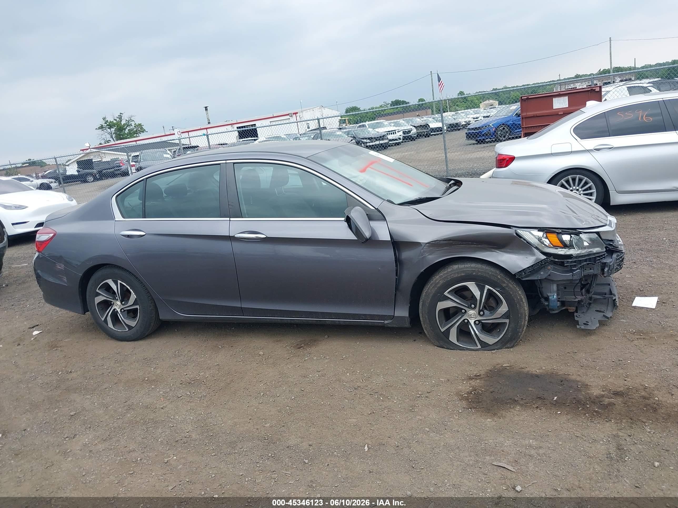 2016 Honda Accord Lx Серый vin: 1HGCR2F39GA157046