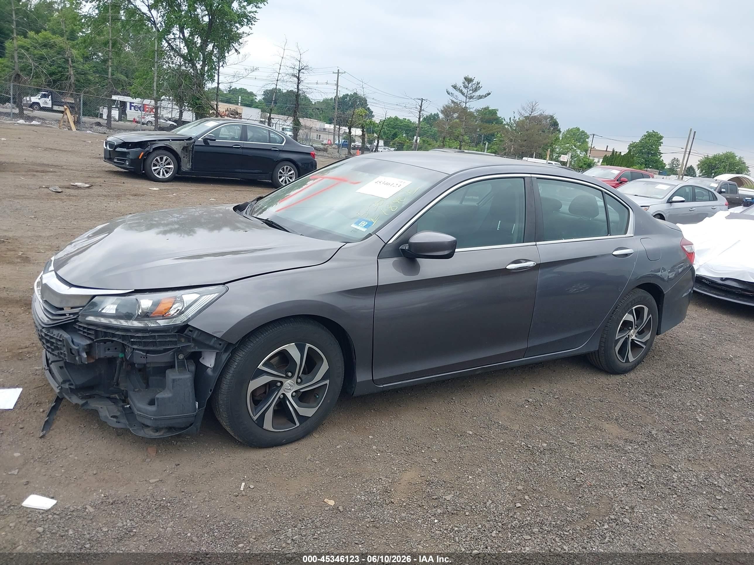 2016 Honda Accord Lx Серый vin: 1HGCR2F39GA157046
