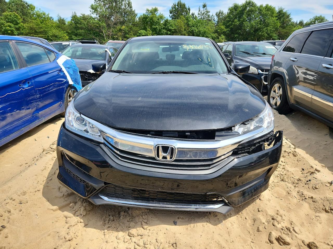 2017 Honda Accord Lx Black vin: 1HGCR2F39HA172695