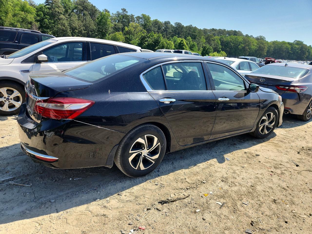 2017 Honda Accord Lx Black vin: 1HGCR2F39HA172695