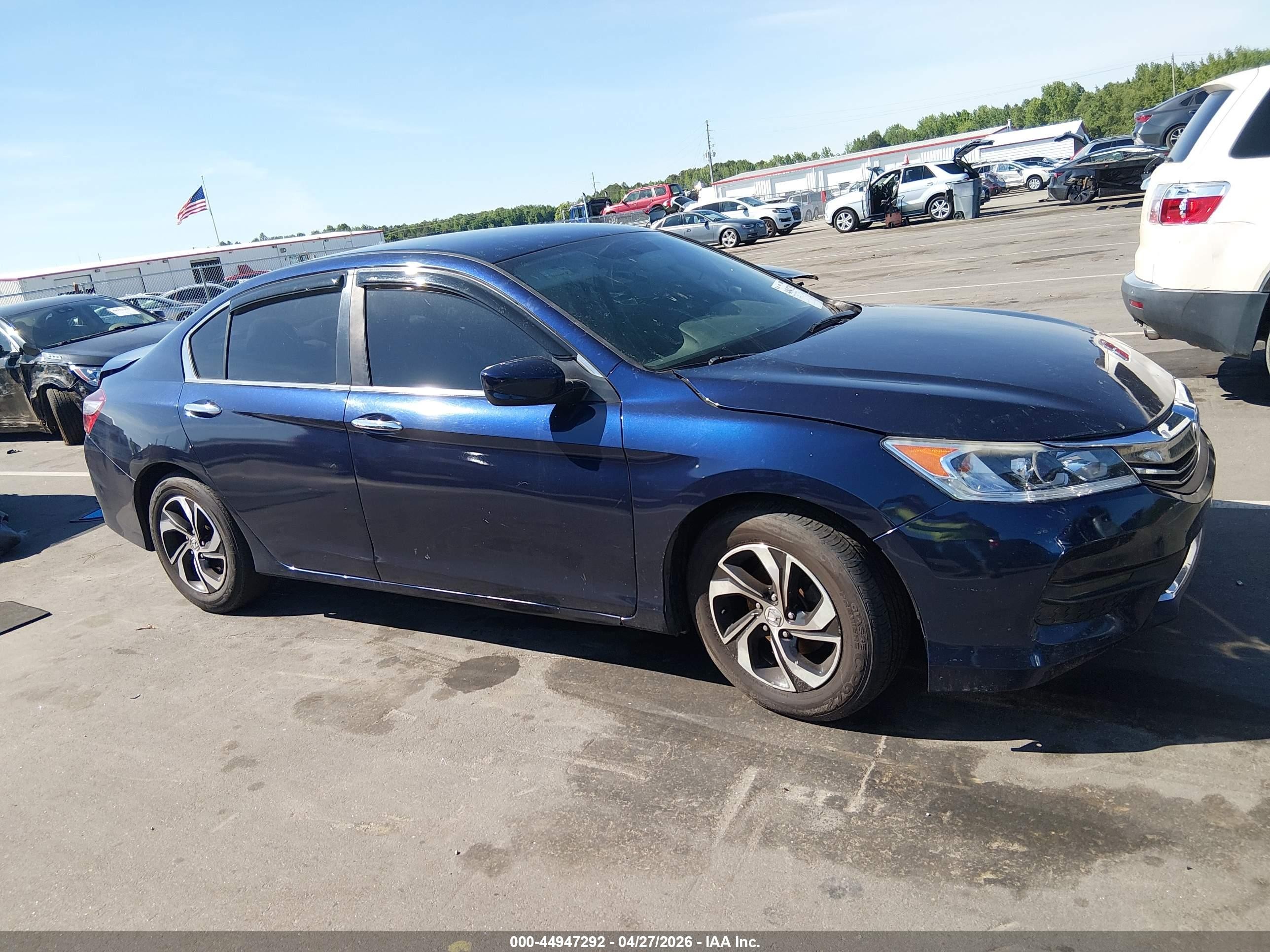 2017 Honda Accord Lx Синий vin: 1HGCR2F39HA299981